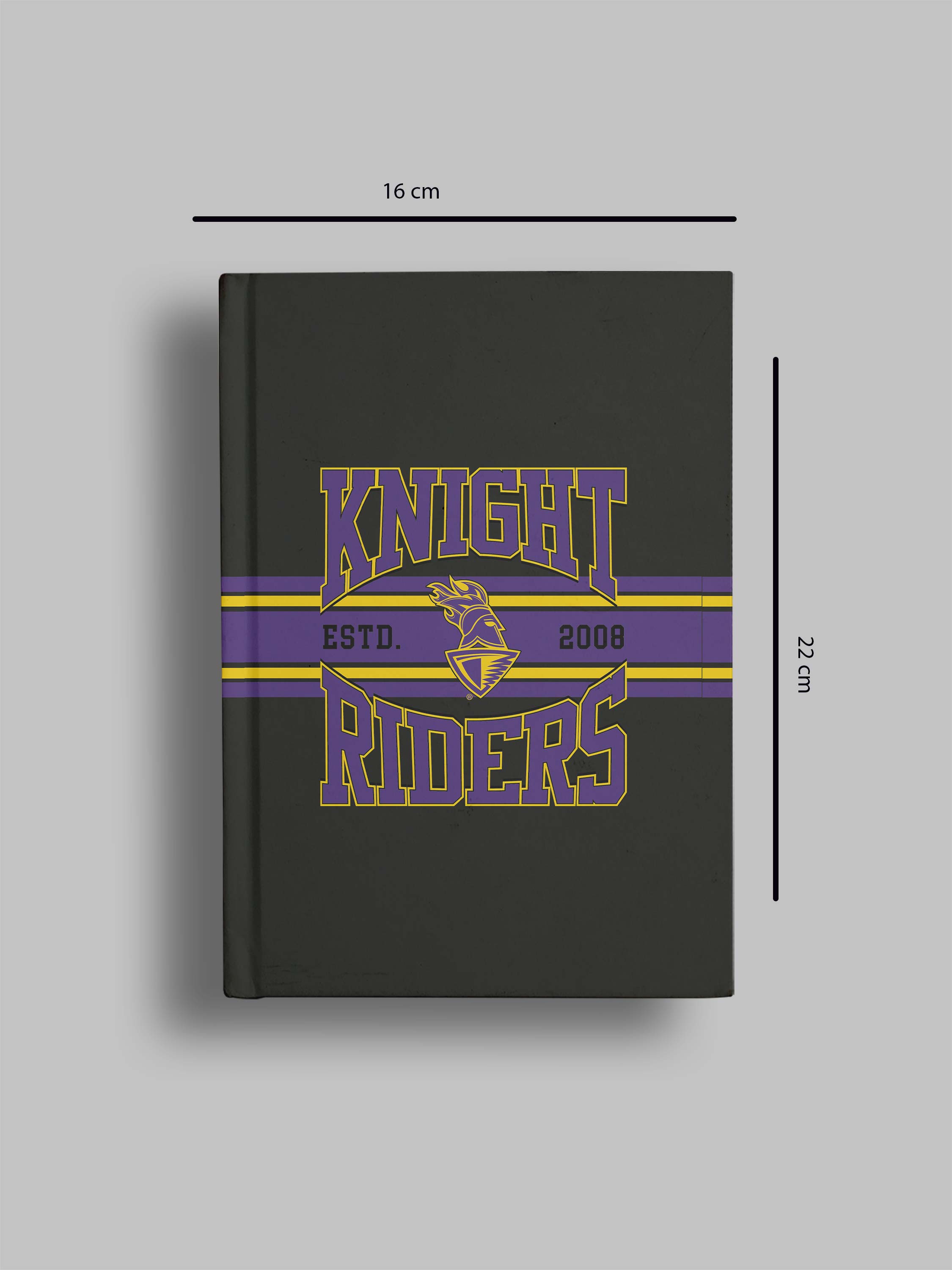 Kolkata Knight Riders Hardbound Cover, A5 Ruled 100 Pages, Easy to Carry, Notebook for Home, Office, Travel Diary - Pack (6)