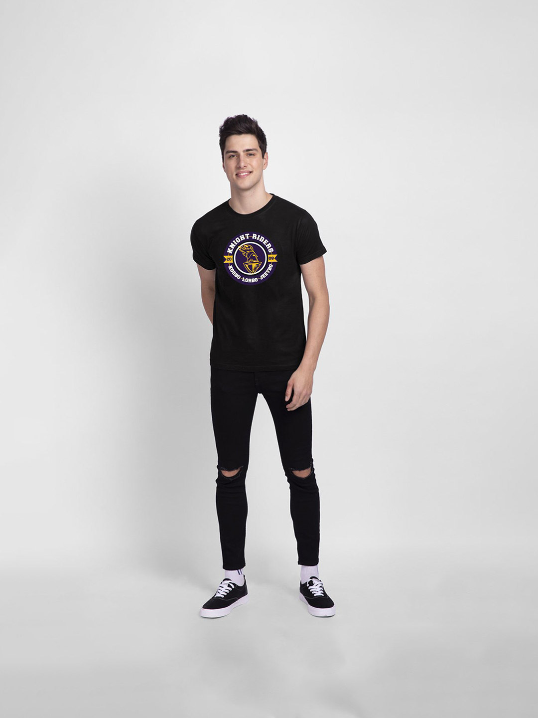 Kolkata Knight Riders KKR Men's Regular Fit Knight Riders T-shirt (4)