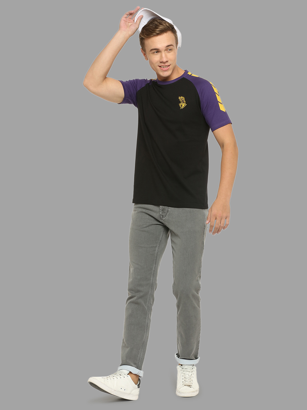 Kolkata Knight Riders Men Black and Yellow Half Sleeves Round Neck Cotton T-Shirt (4)
