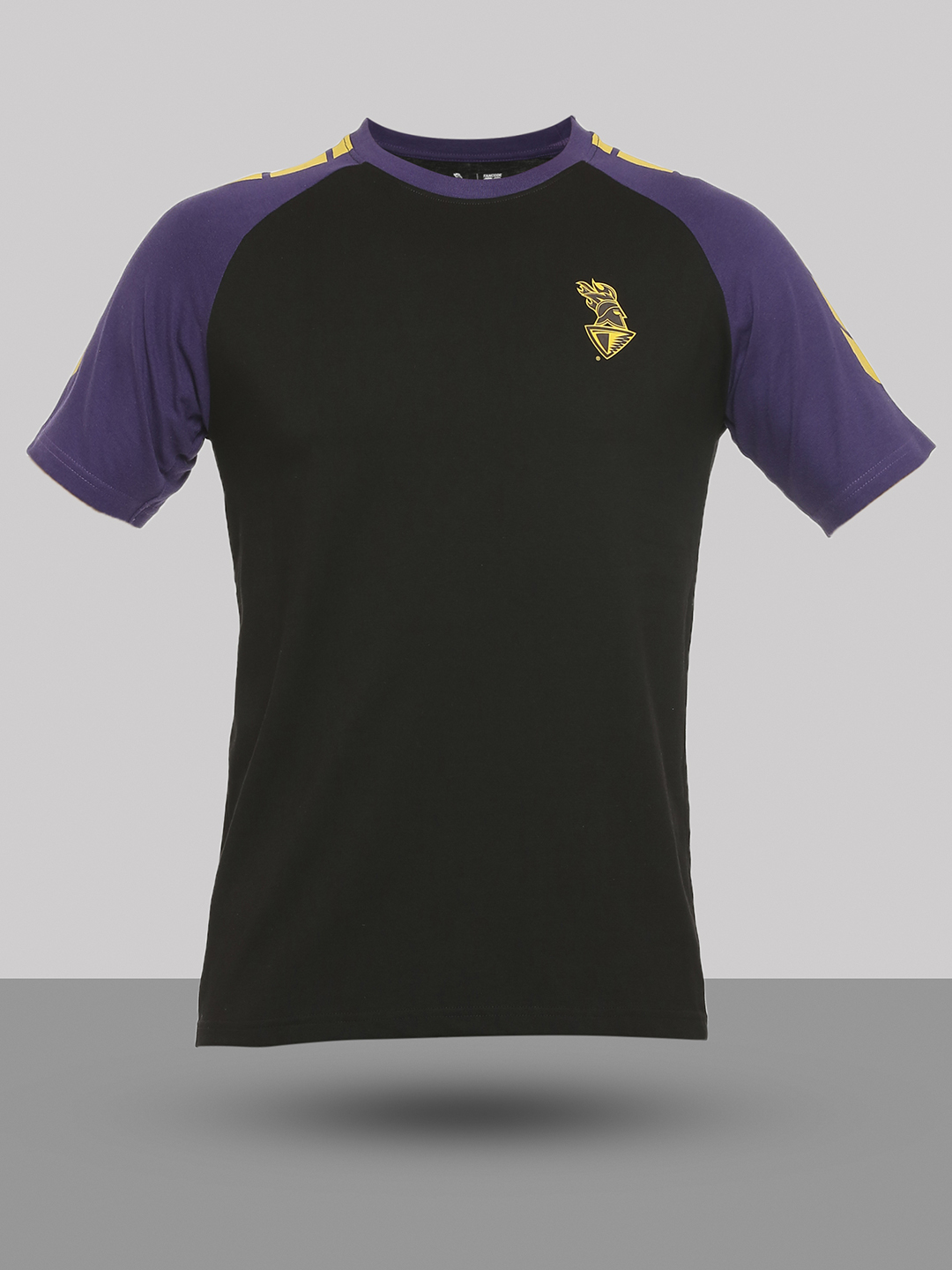 Kolkata Knight Riders Men Black and Yellow Half Sleeves Round Neck Cotton T-Shirt (6)