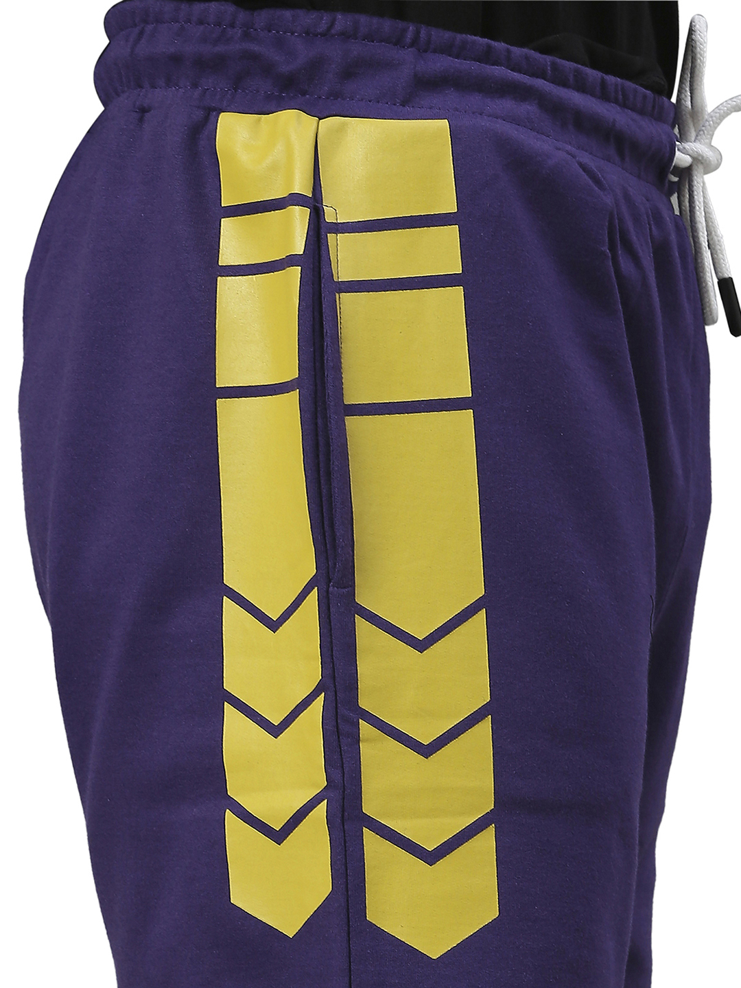 Kolkata Knight Riders Men Black and Yellow Printed Mid-Rise Sports Shorts (5)