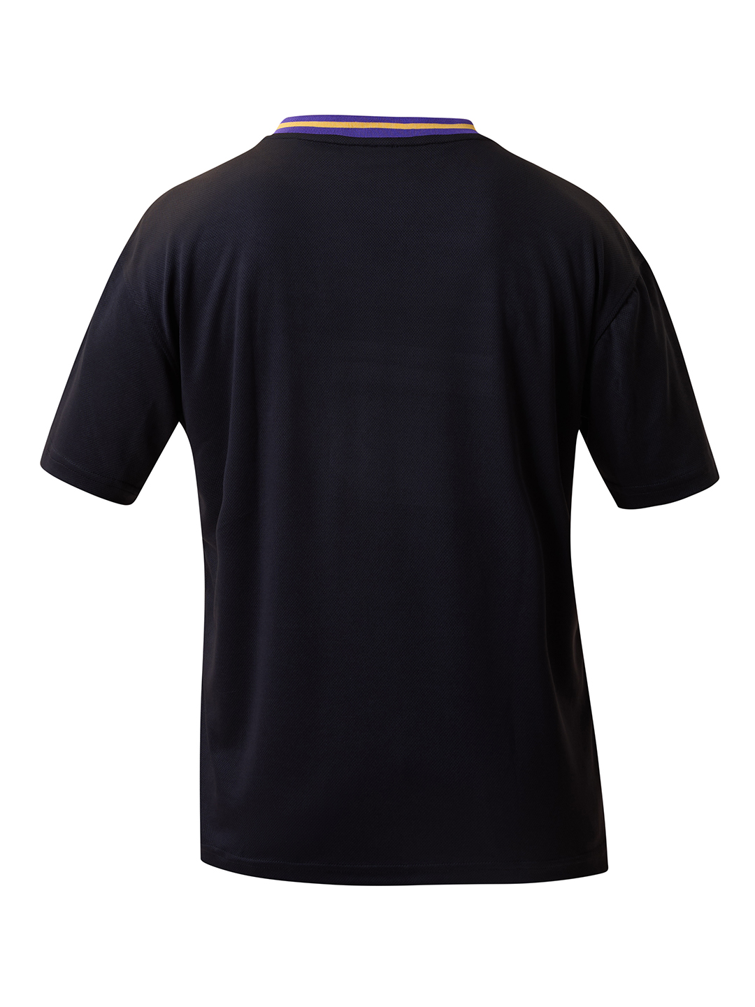 Kolkata Knight Riders Men Black Logo Printed Half Sleeves V-Neck Oversized Cotton T-Shirt (7)