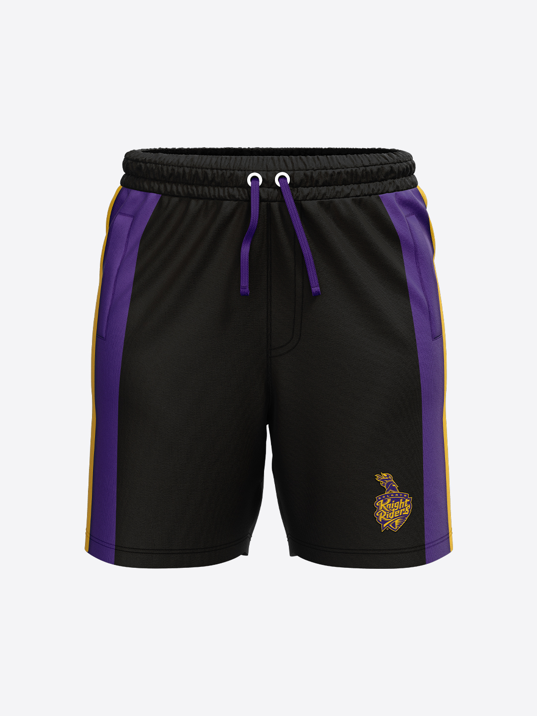Men Black Logo Solid Mid-Rise Regular Fit Running Shorts