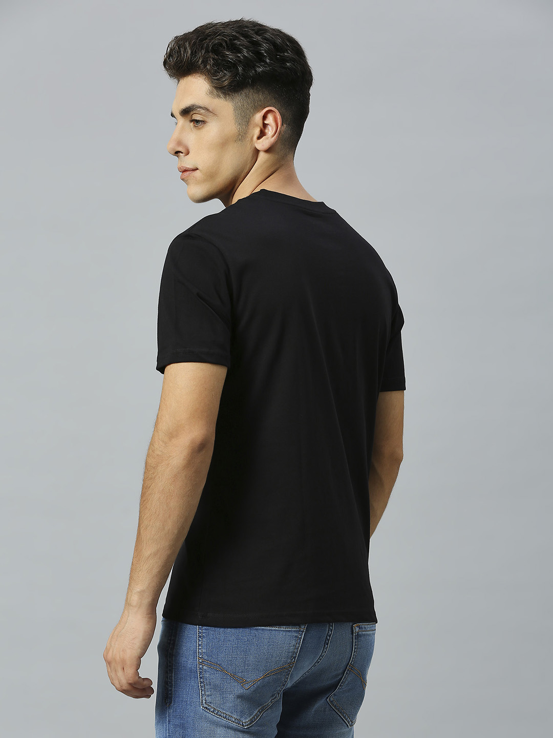 Kolkata Knight Riders Men Black Typography Printed Half Sleeves Round Neck Cotton T-Shirt (4)