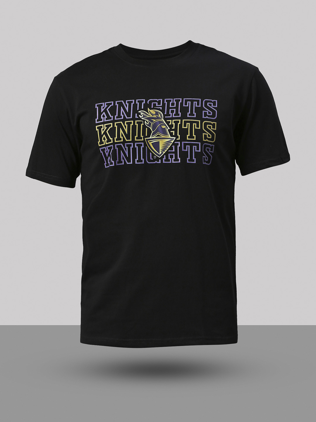 Kolkata Knight Riders Men Black Typography Printed Half Sleeves Round Neck Cotton T-Shirt (8)