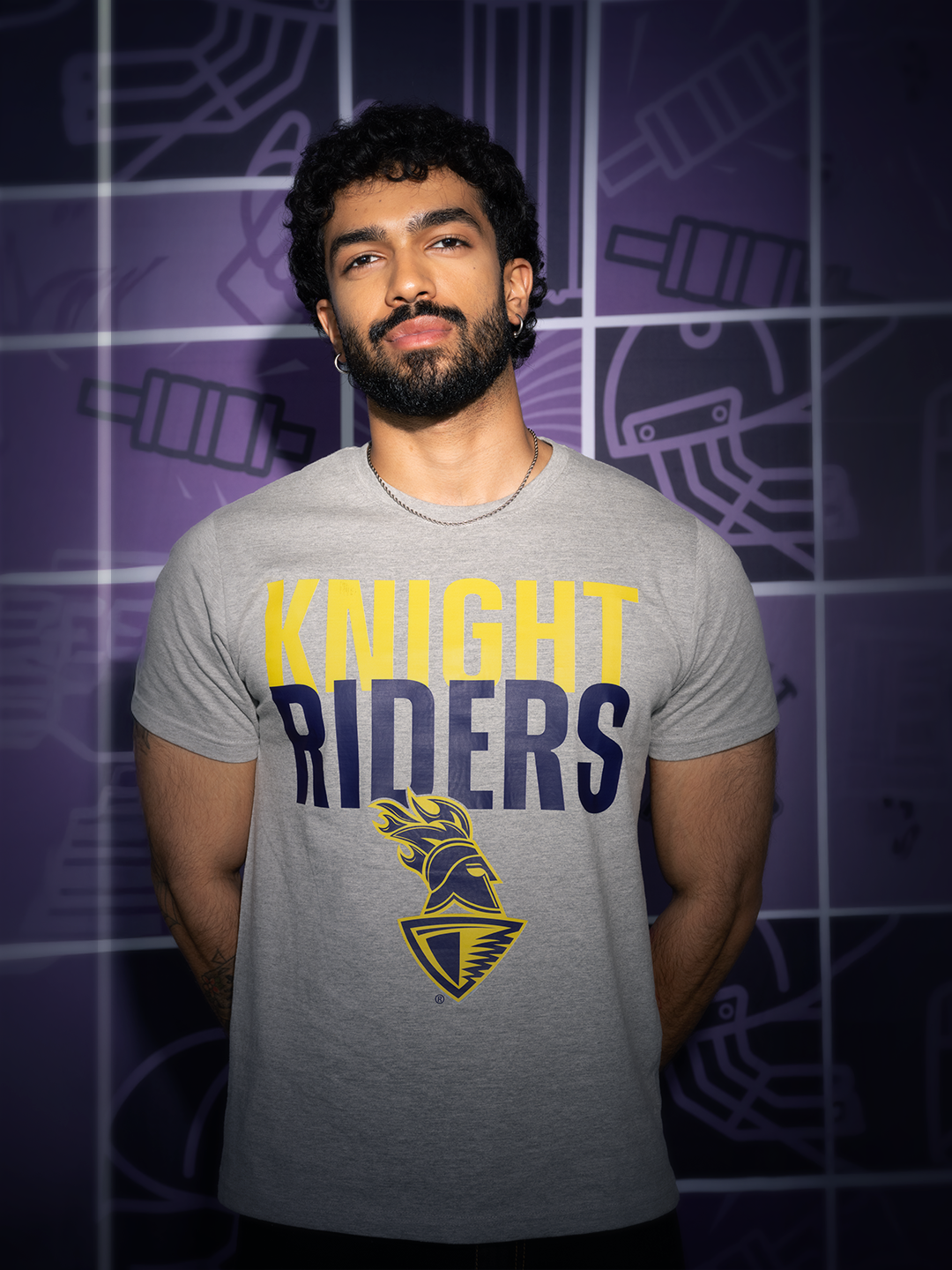 Men Grey Melange Typography Printed Half Sleeves Round Neck Cotton T-Shirt