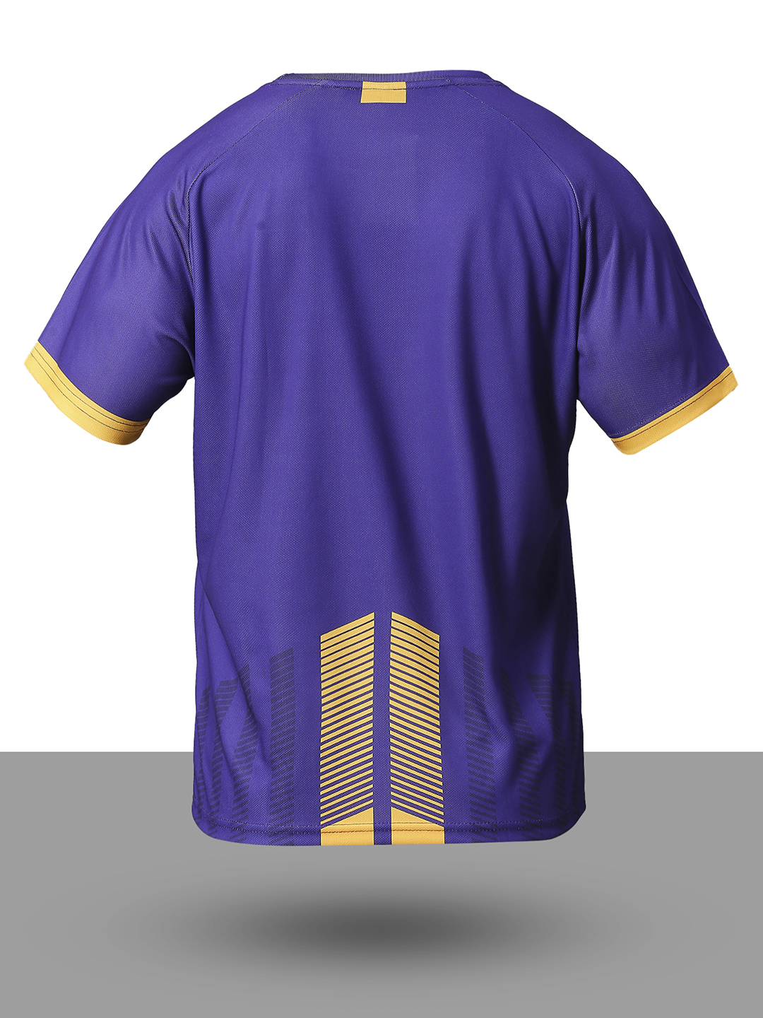 Dream11 Men Purple and Gold Printed Half Sleeves Round Neck Polyester T-Shirt (8)