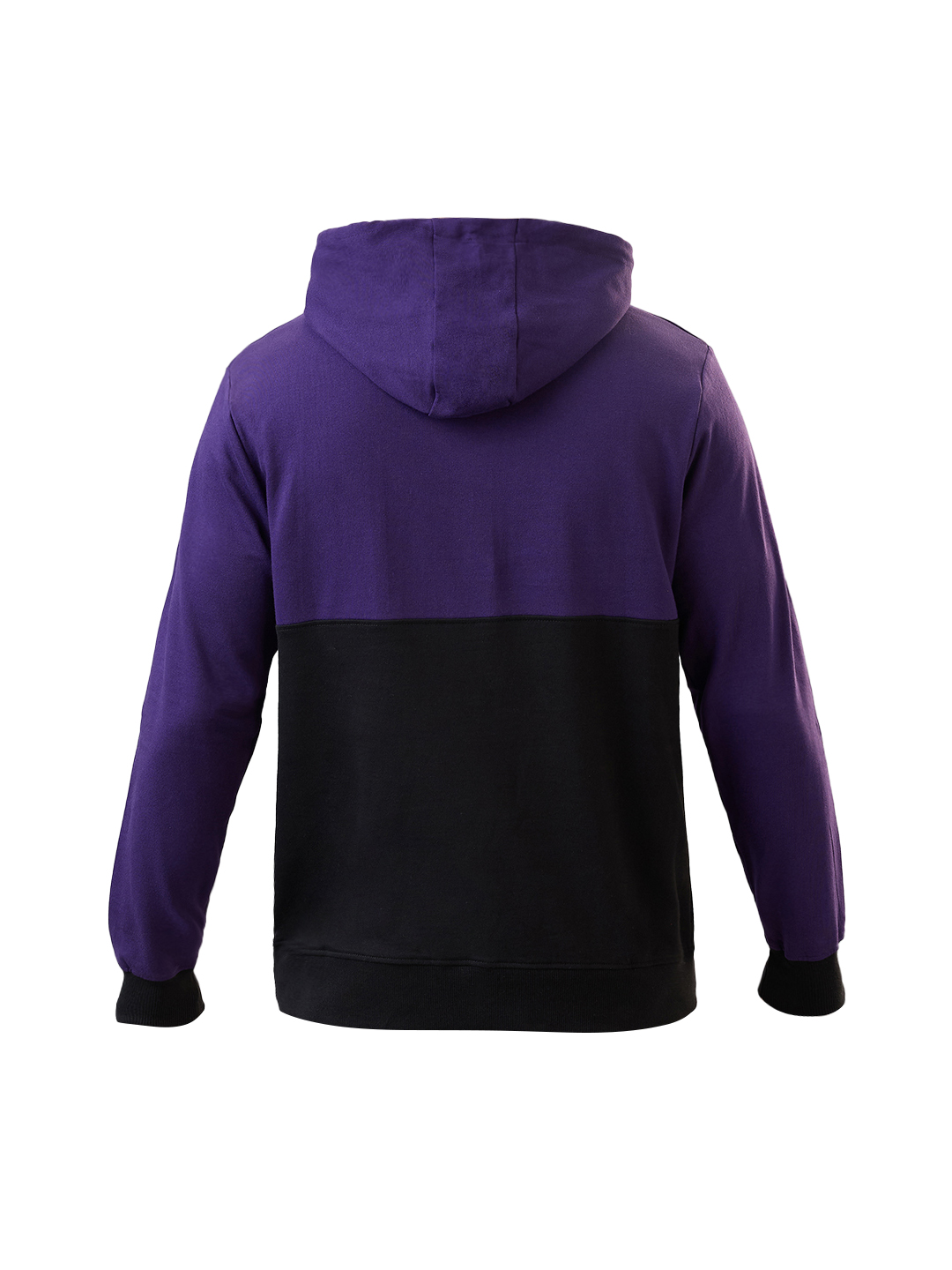 Kolkata Knight Riders Men Purple and Black Colourblocked Full Sleeves Hooded Sweatshirt (10)
