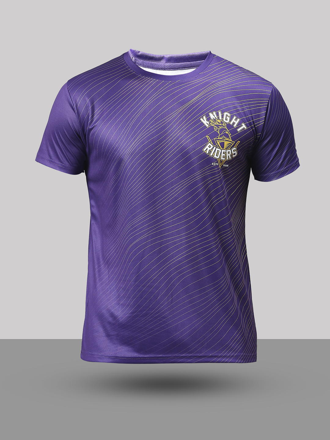 Kolkata Knight Riders Men Purple Logo Printed Half Sleeves Round Neck Polyester T-Shirt (6)