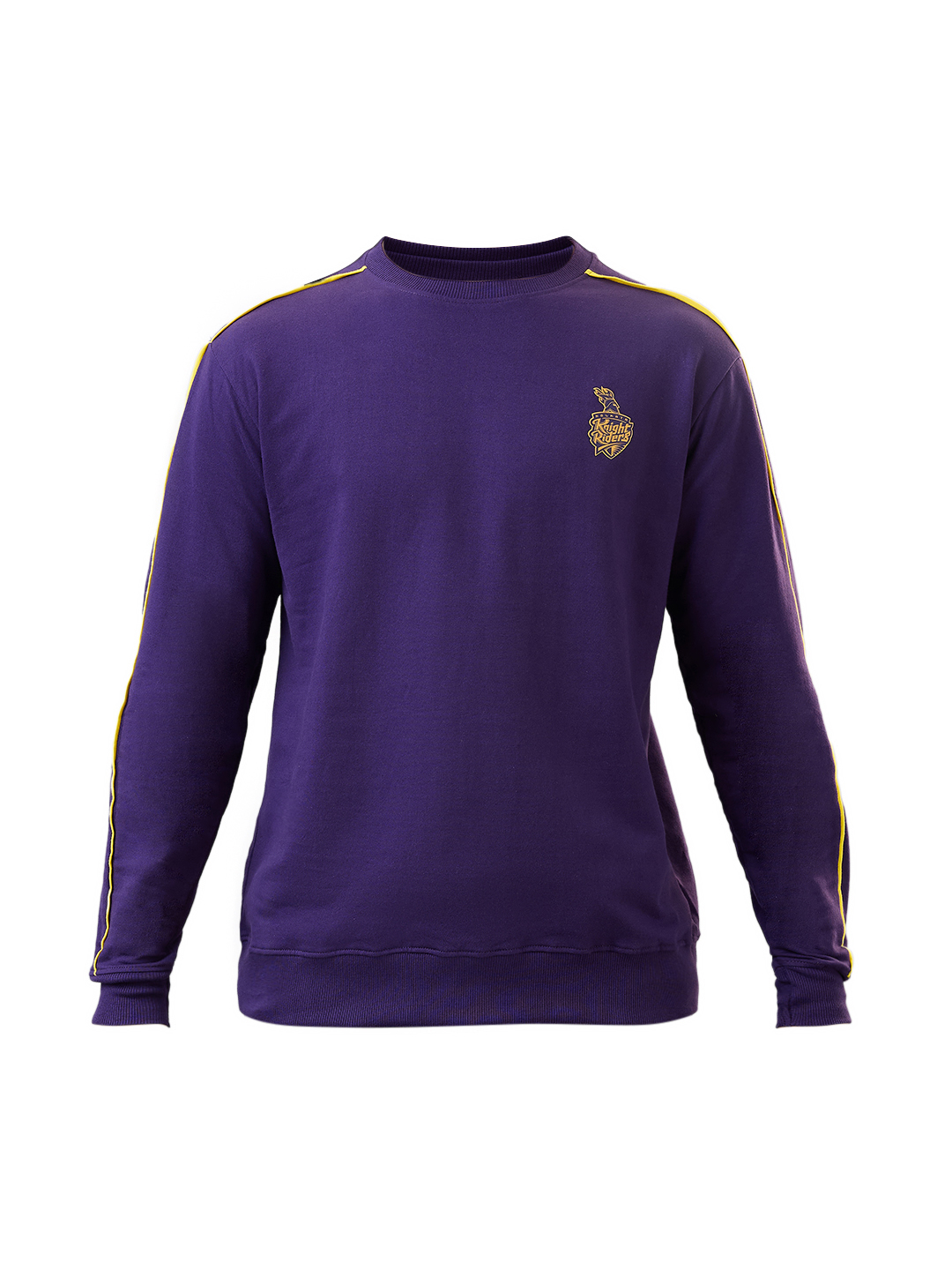 Kolkata Knight Riders Men Purple Relaxed Fit Full Sleeves Solid Sweatshirt (9)