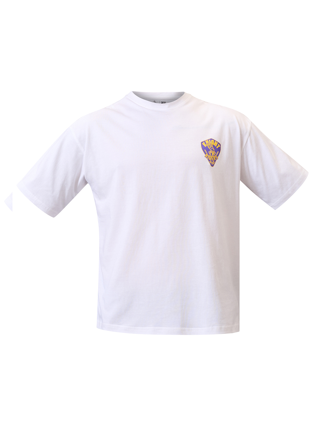 Kolkata Knight Riders Men White Graphic Printed Half Sleeves Round Neck Oversized T-Shirt (6)