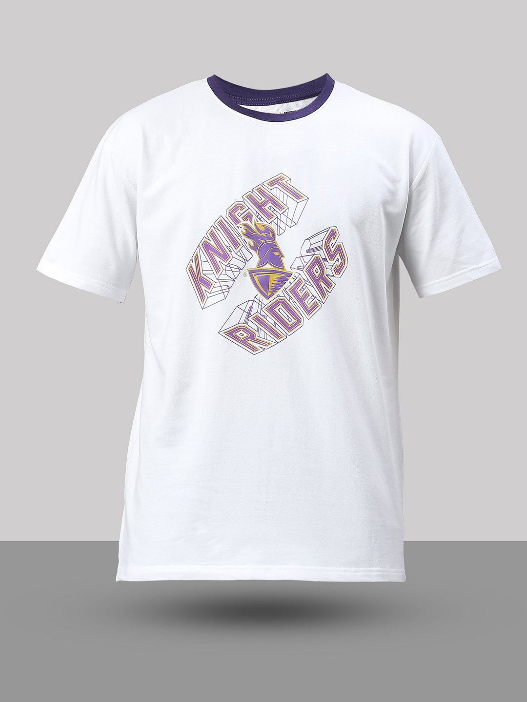Kolkata Knight Riders Men White Typography Printed Half Sleeves Round Neck Cotton T-Shirt (5)