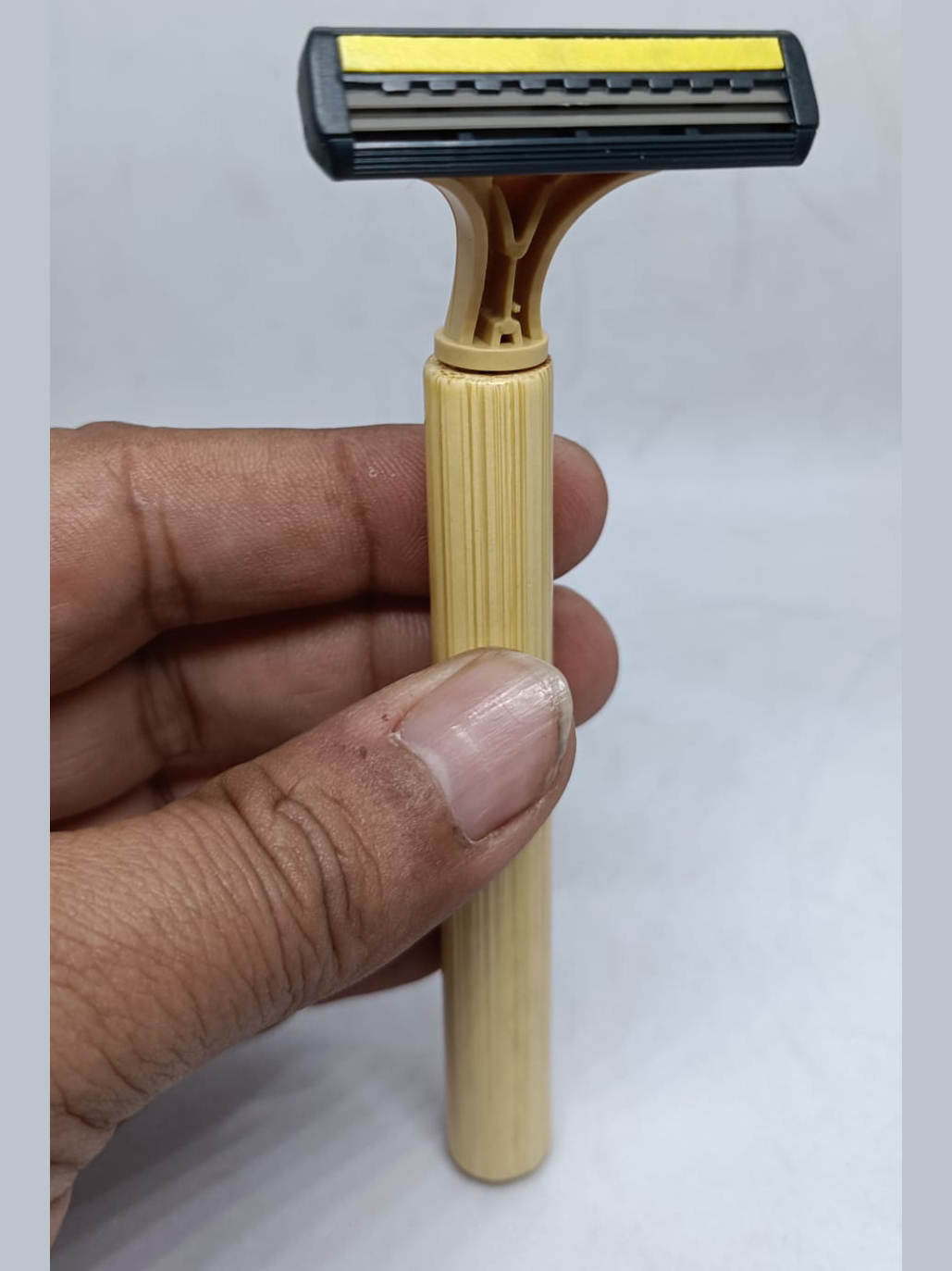 Natural bamboo Triple stainless steel Shaving Razor