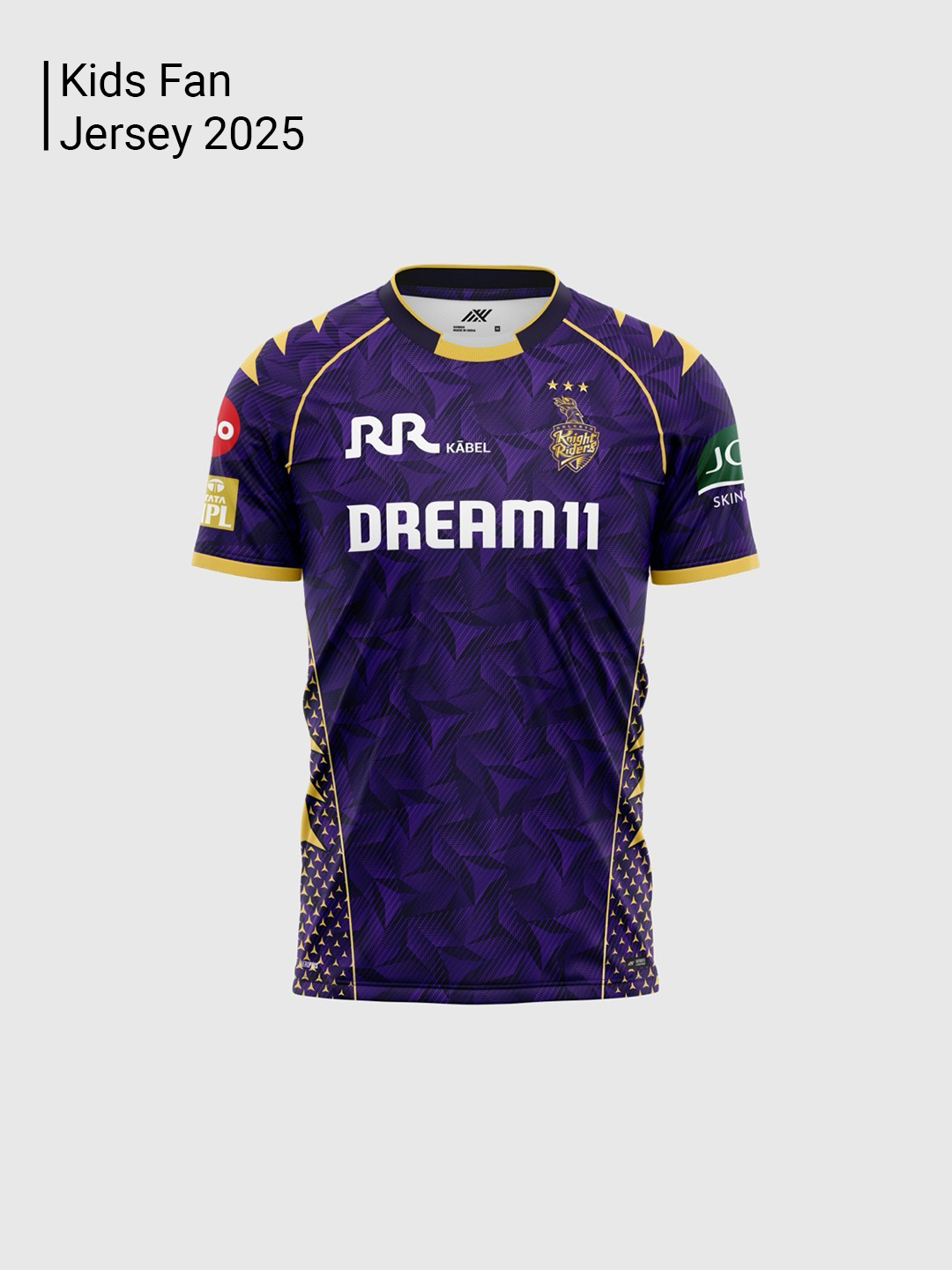 Kolkata Knight Riders Official Fan Jersey 2025 for Kids
