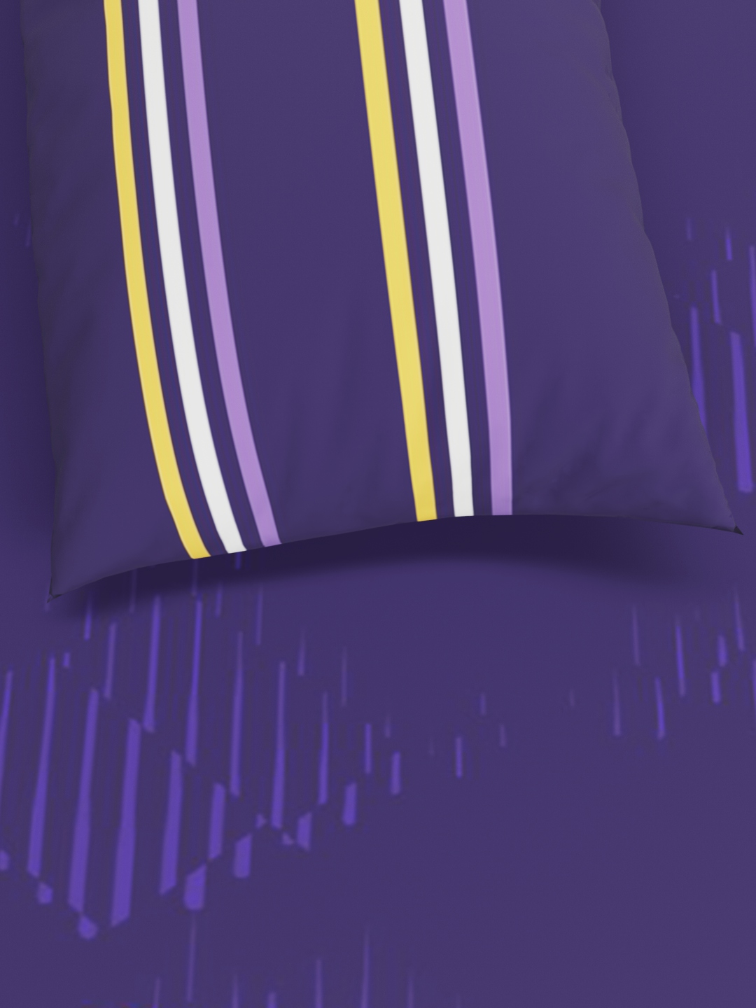 Kolkata Knight Riders Premium Quality Microfiber, Super Soft, King Size Double Bedsheet with 2 Pillow Covers, 243x248(cm (6)