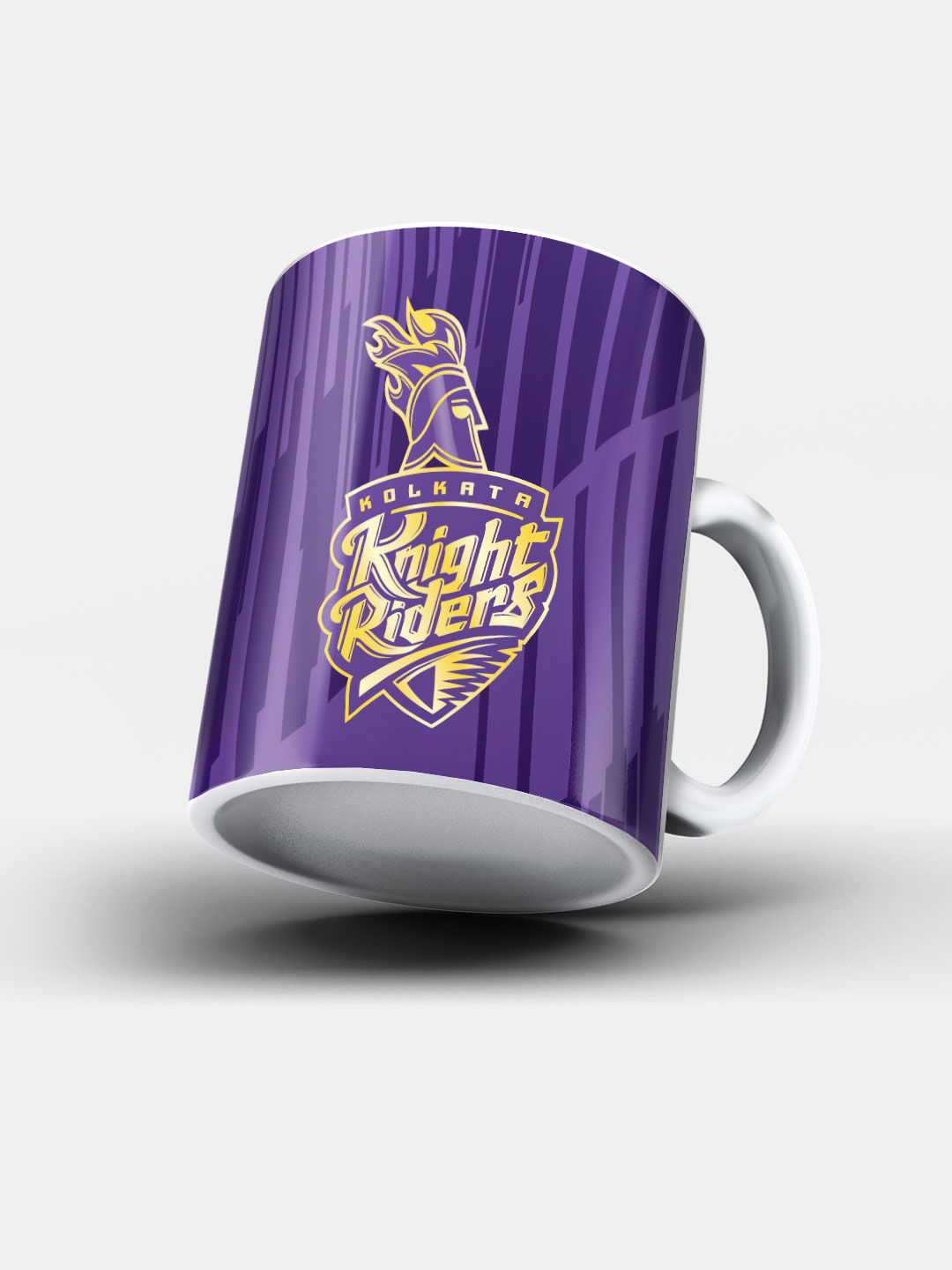 Kolkata Knight Riders Purple and Gold Logo Printed Ceramic Glossy Coffee Mug 325 ml - Pack of 1 (1)