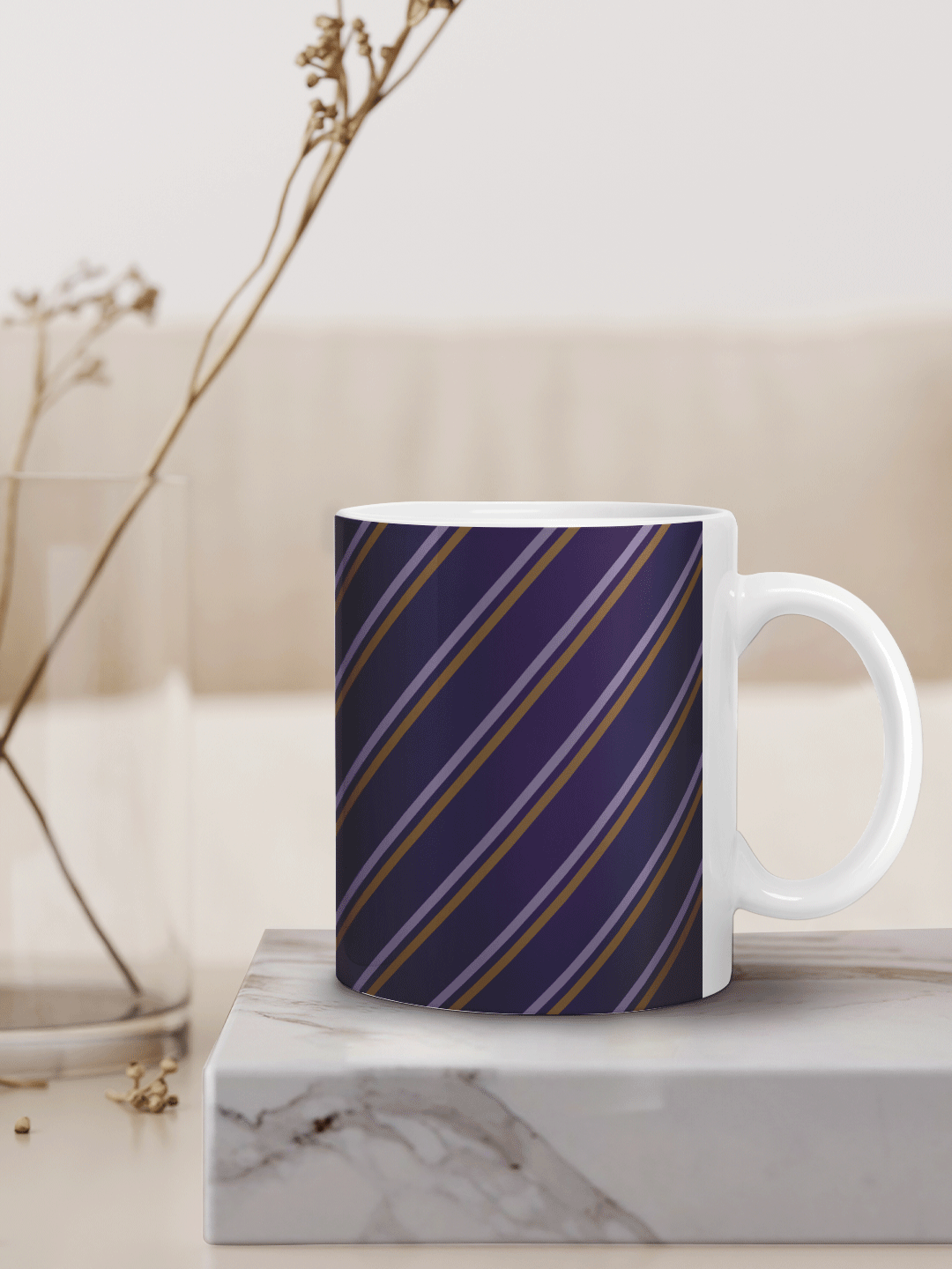 Kolkata Knight Riders Purple and Gold Printed Ceramic Glossy Coffee Mug 325 ml - (Pack of 1) (7)