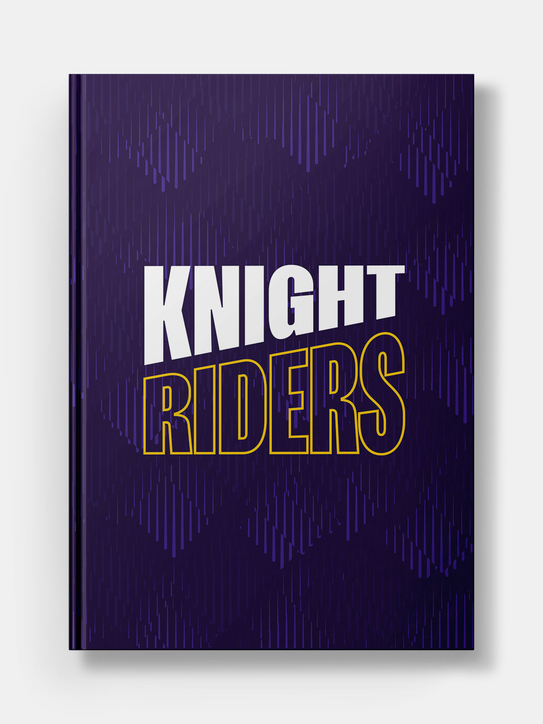 Purple and Gold Printed Knight Riders Hardbound Cover A5 Ruled 100 Pages Diaries - (Pack of 1)