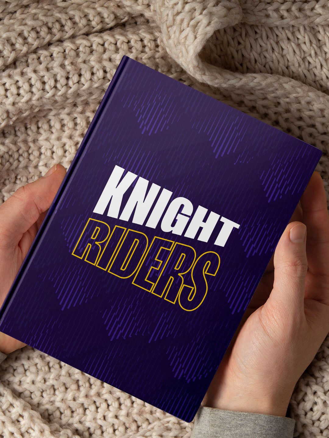 Kolkata Knight Riders Purple and Gold Printed Knight Riders Hardbound Cover A5 Ruled 100 Pages Diaries - (Pack of 1) (5)