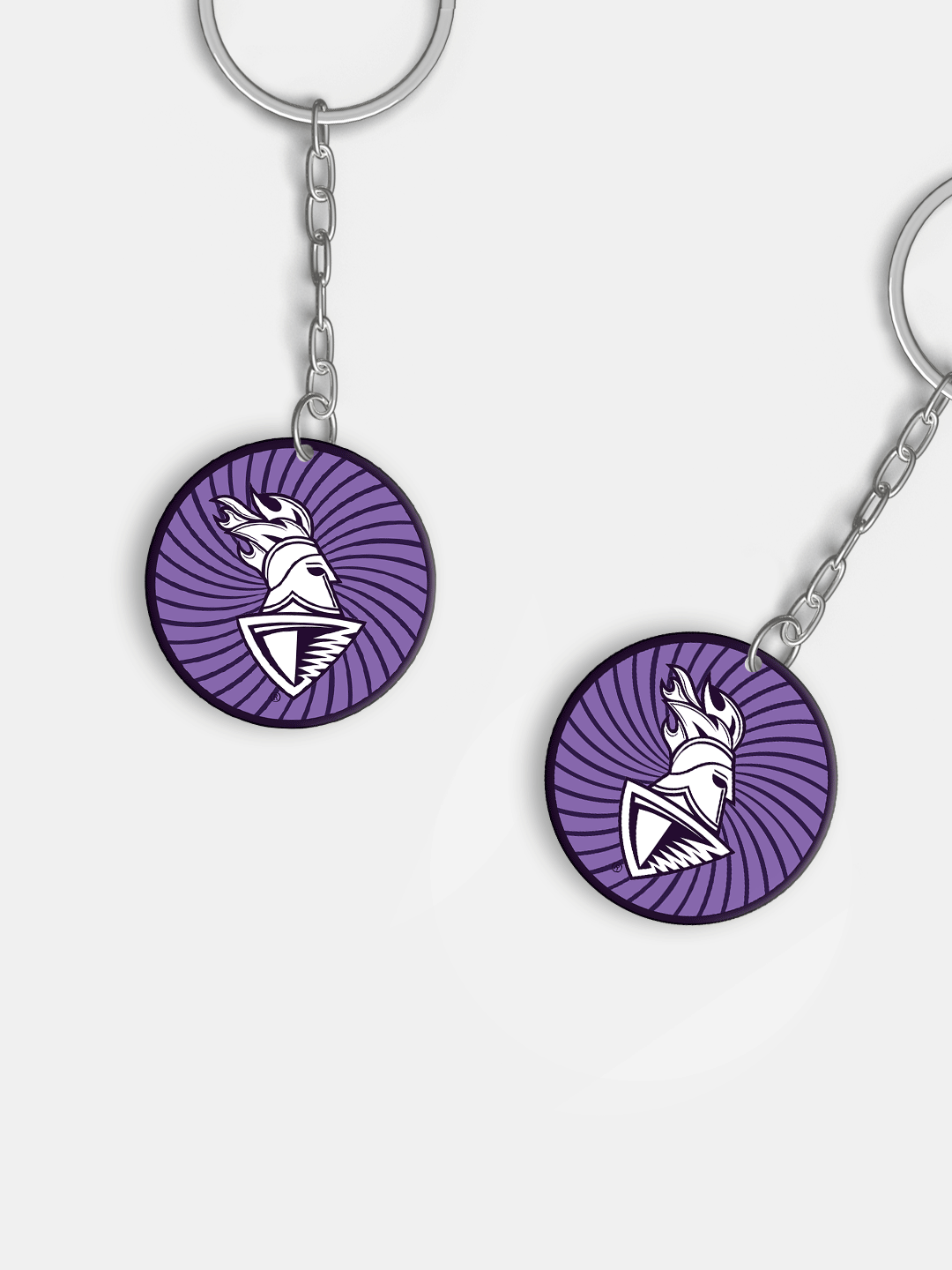 Kolkata Knight Riders Purple and White Digital Print Metal Keychain - (Pack of 1) (3)