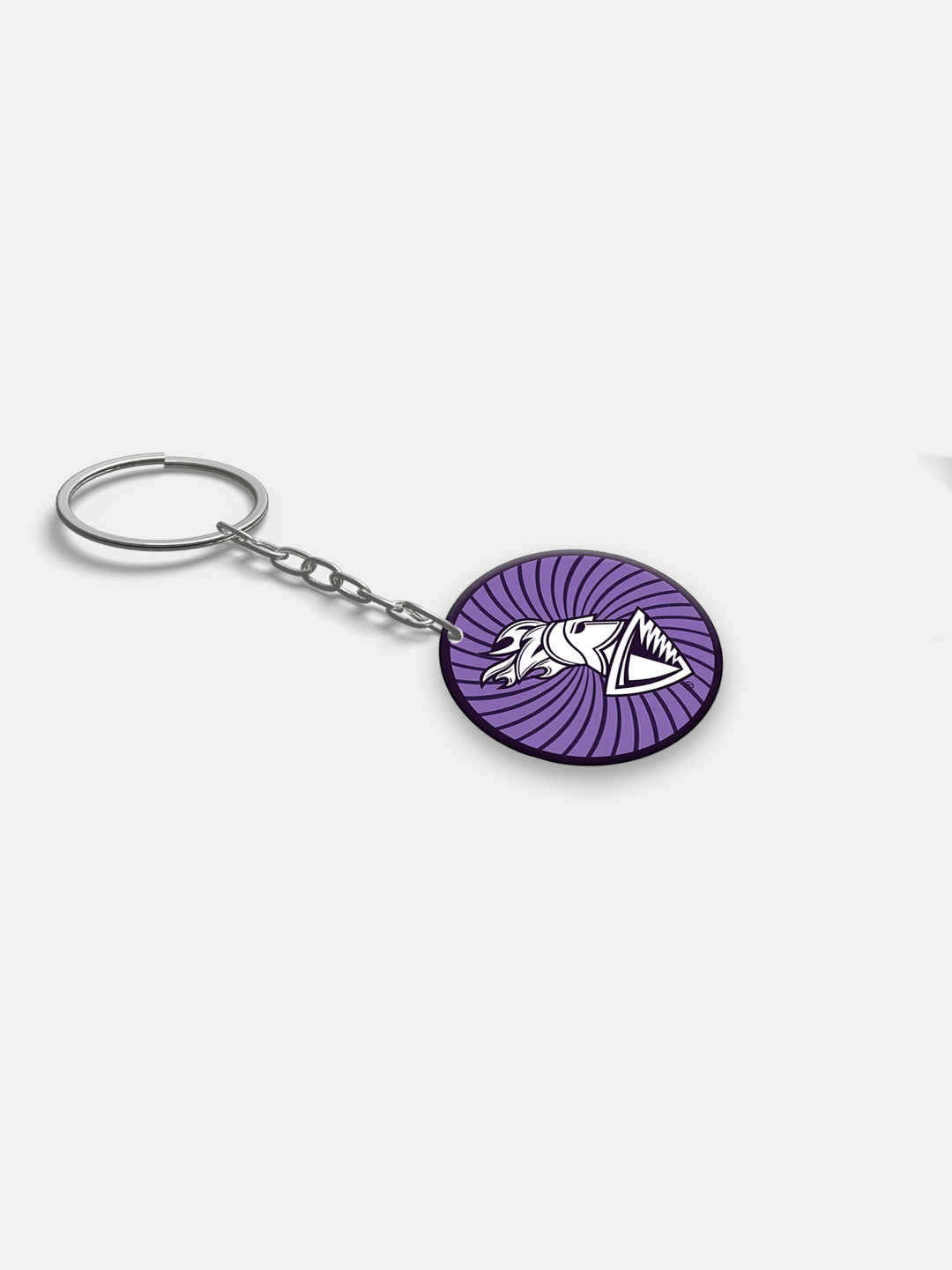 Kolkata Knight Riders Purple and White Digital Print Metal Keychain - (Pack of 1) (4)