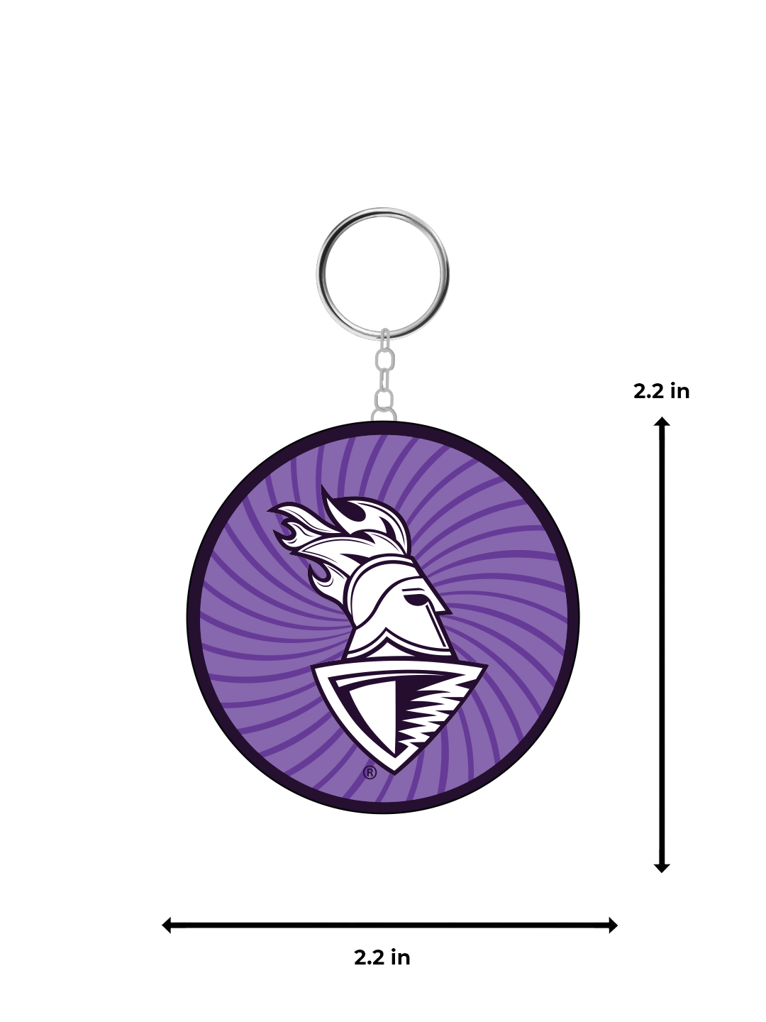 Kolkata Knight Riders Purple and White Digital Print Metal Keychain - (Pack of 1) (6)