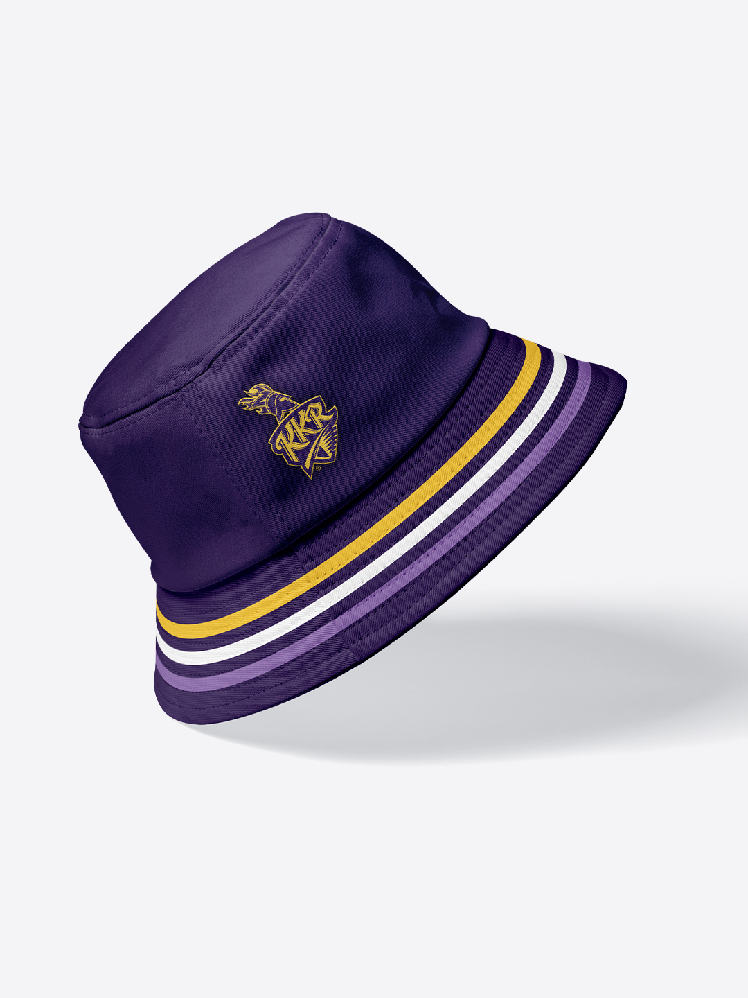 Kolkata Knight Riders Purple and Yellow Embroidered Cotton Bucket Hat (2)
