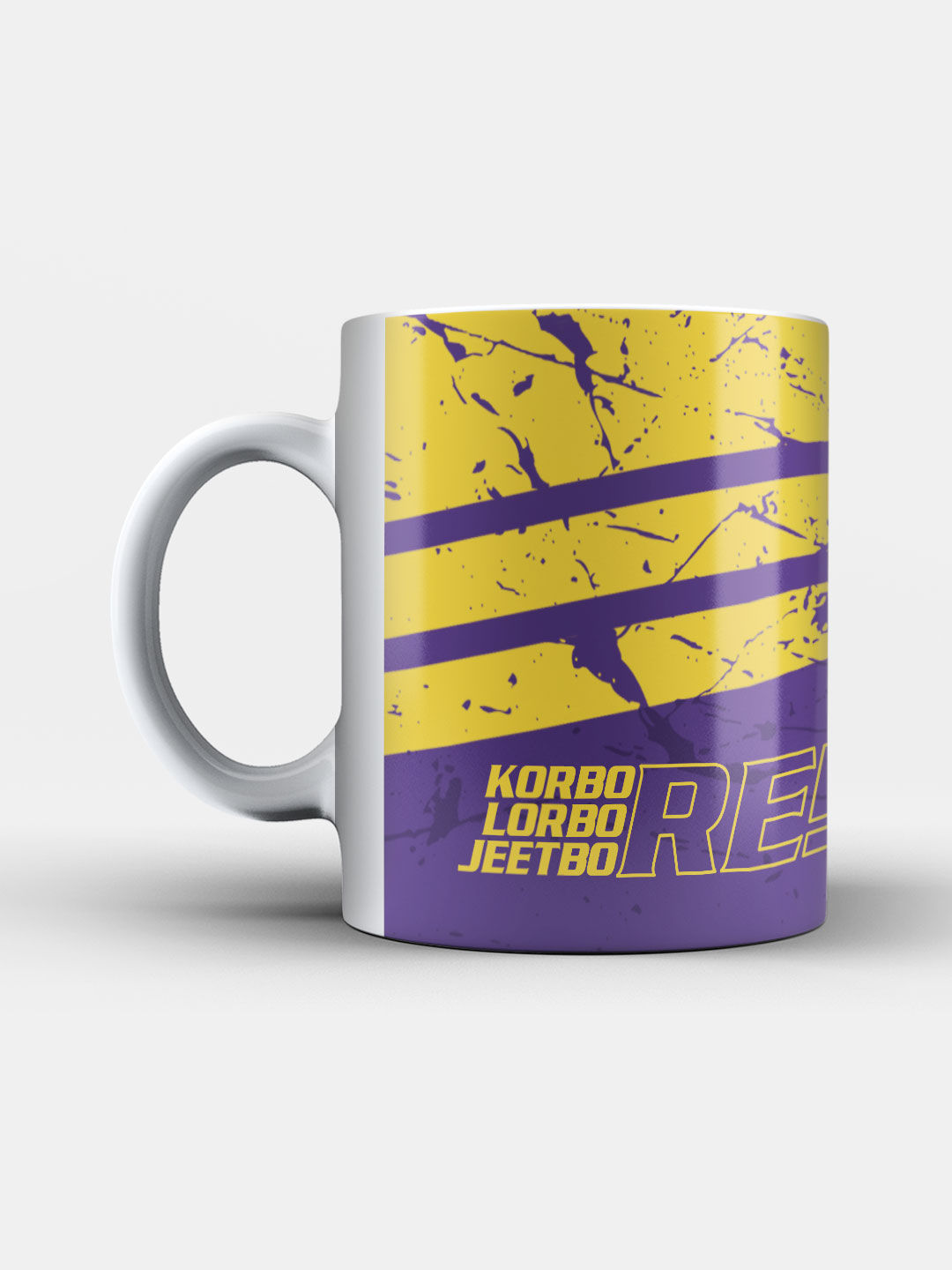 Kolkata Knight Riders Purple and Yellow Printed Jeetbo Re Ceramic Glossy Coffee Mug 325 ml - Pack of 1 (3)