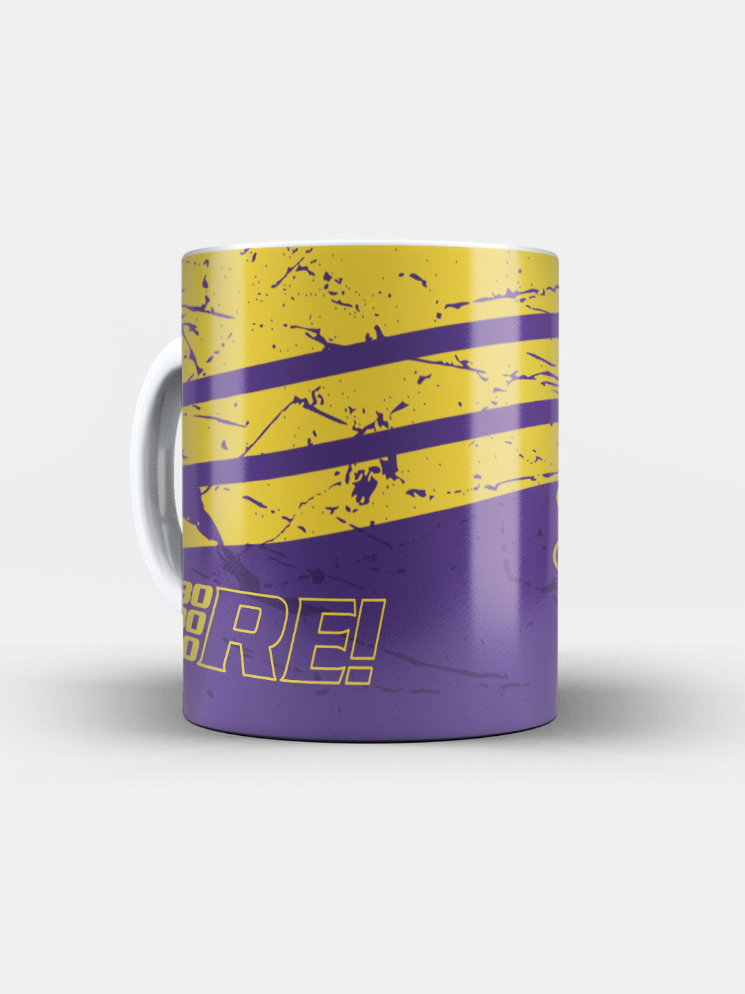 Kolkata Knight Riders Purple and Yellow Printed Jeetbo Re Ceramic Glossy Coffee Mug 325 ml - Pack of 1 (4)