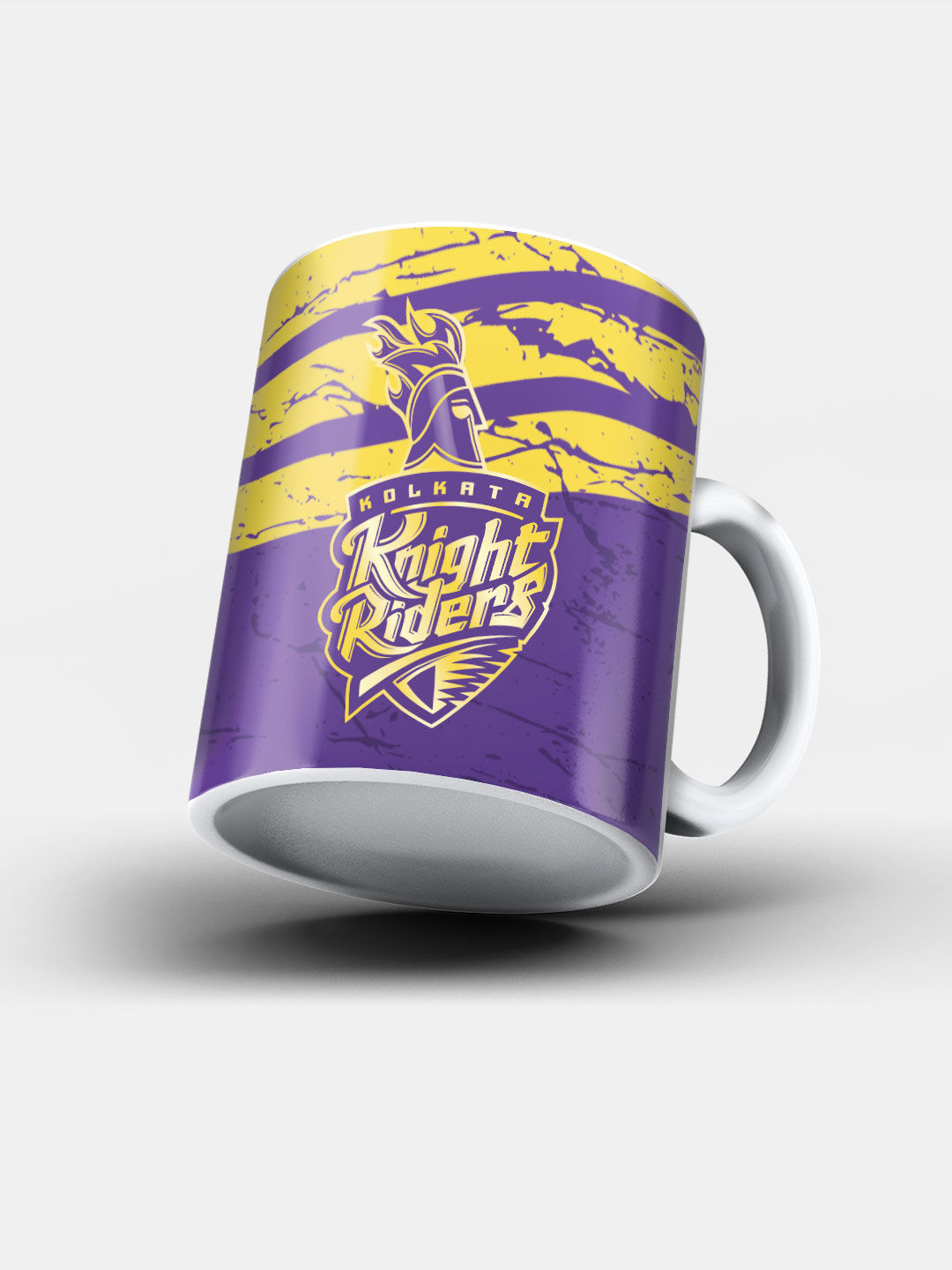 Kolkata Knight Riders Purple and Yellow Printed Jeetbo Re Ceramic Glossy Coffee Mug 325 ml - Pack of 1 (1)