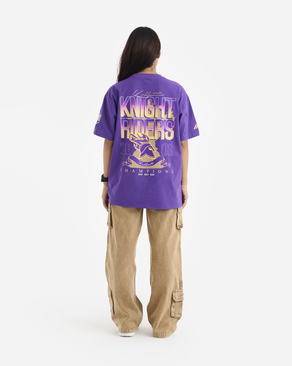 Kolkata Knight Riders Purple Casual Short Sleeves Round Neck Cotton T-Shirt (11)