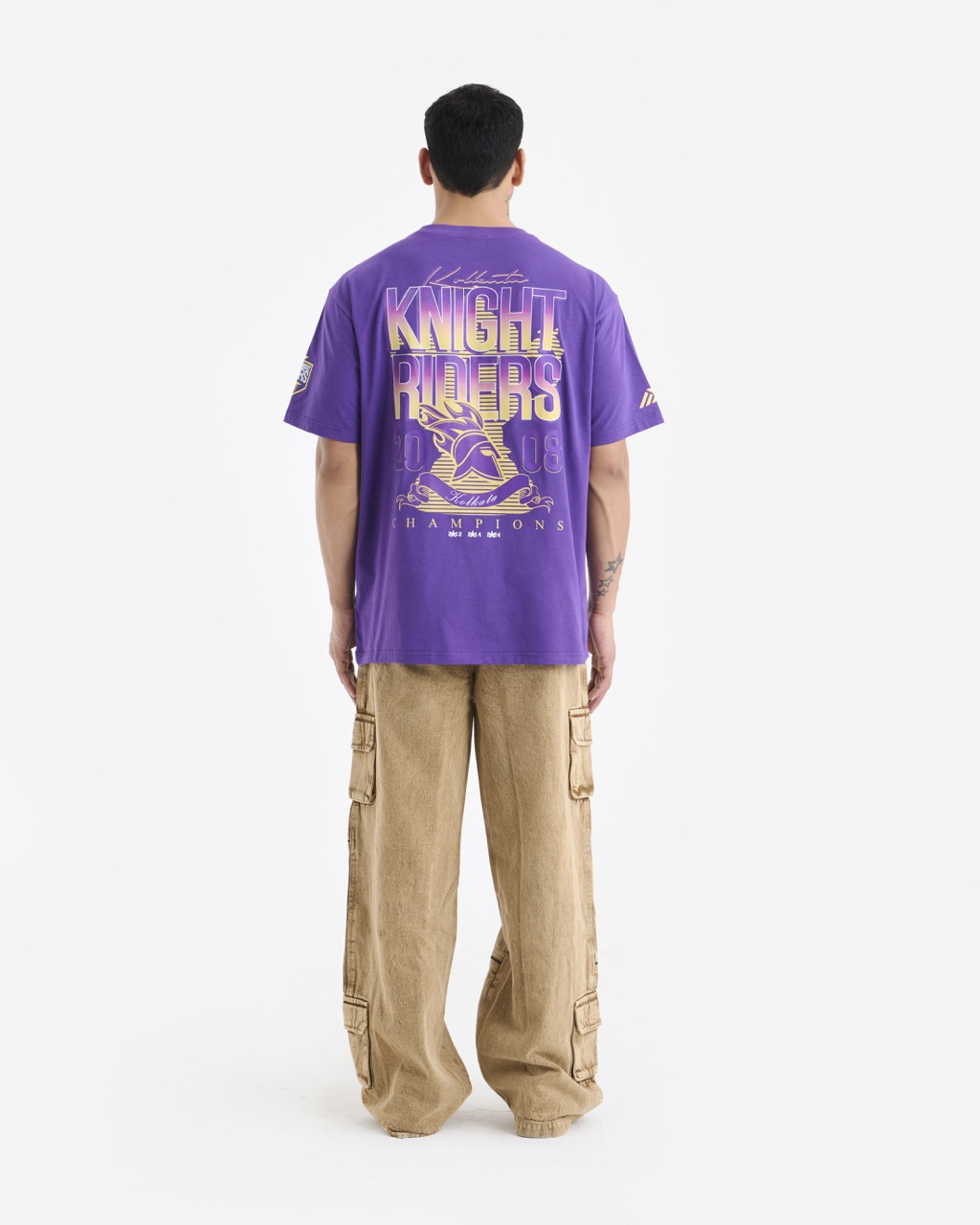 Kolkata Knight Riders Purple Casual Short Sleeves Round Neck Cotton T-Shirt (6)