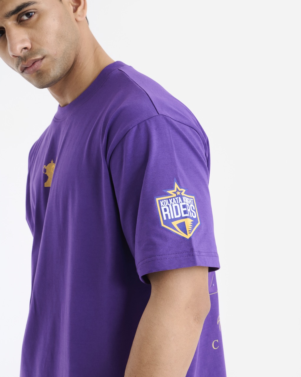 Kolkata Knight Riders Purple Casual Short Sleeves Round Neck Cotton T-Shirt (7)