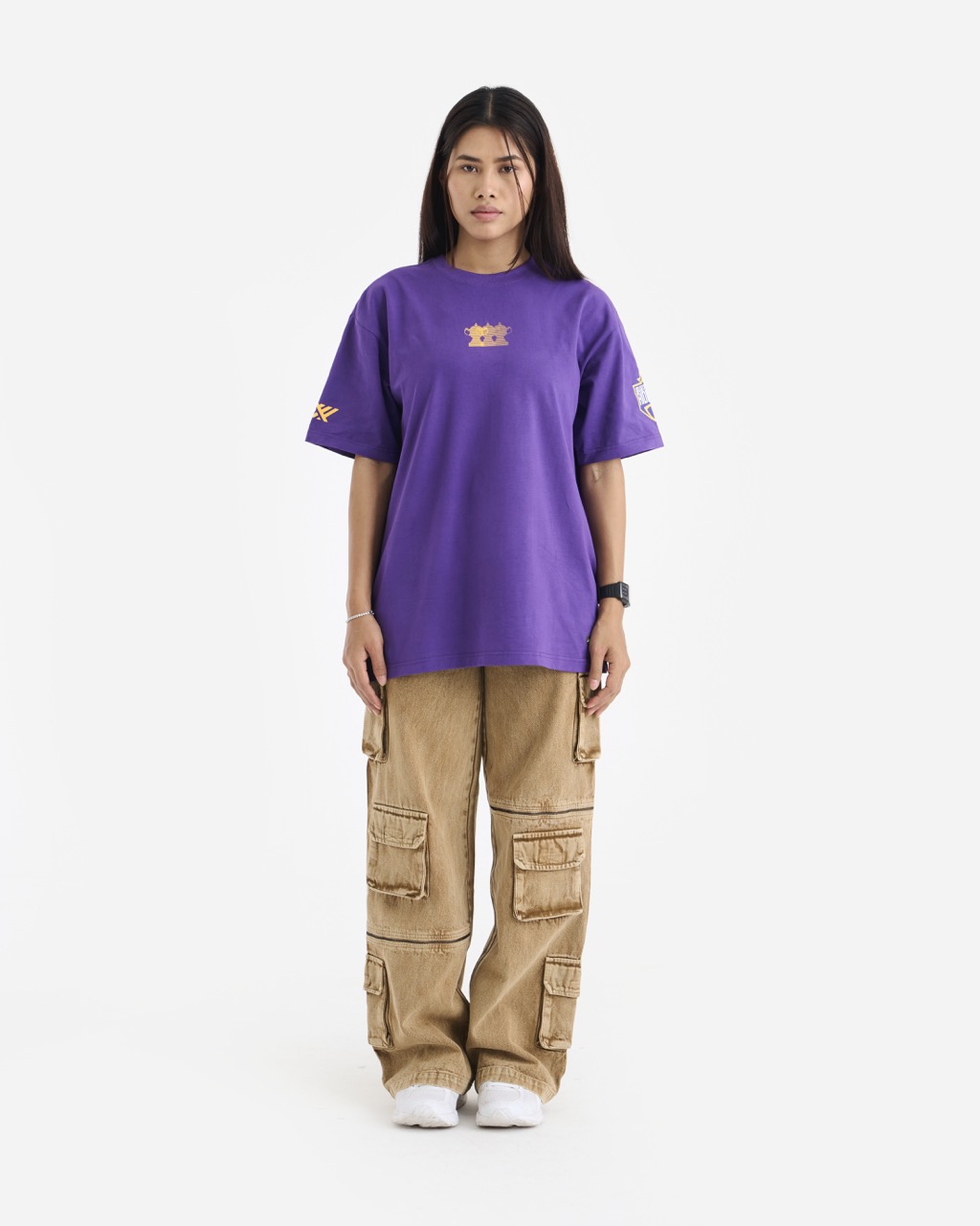 Kolkata Knight Riders Purple Casual Short Sleeves Round Neck Cotton T-Shirt (8)
