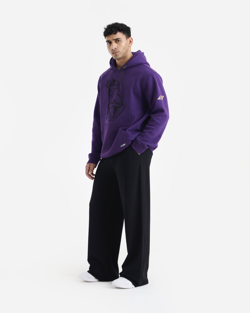 Kolkata Knight Riders Purple Long Sleeves Round Neck Champions Pride Hooded Sweatshirt (4)