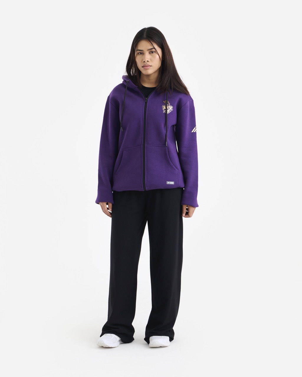 Kolkata Knight Riders Purple Long Sleeves Round Neck Kangaroo Pocket Champion Edition Hoodie Jacket (4)