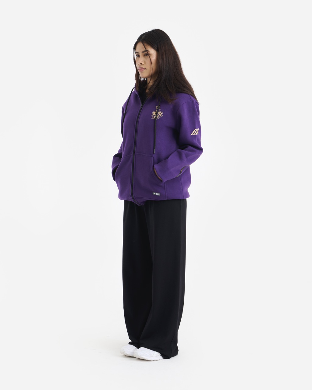 Kolkata Knight Riders Purple Long Sleeves Round Neck Kangaroo Pocket Champion Edition Hoodie Jacket (10)