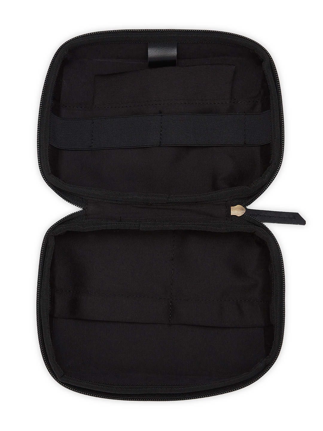 Kolkata Knight Riders Portable Electronics Accessories and Gadget Organizer Bag with Multi Compartments (Black/Yellow) (7)