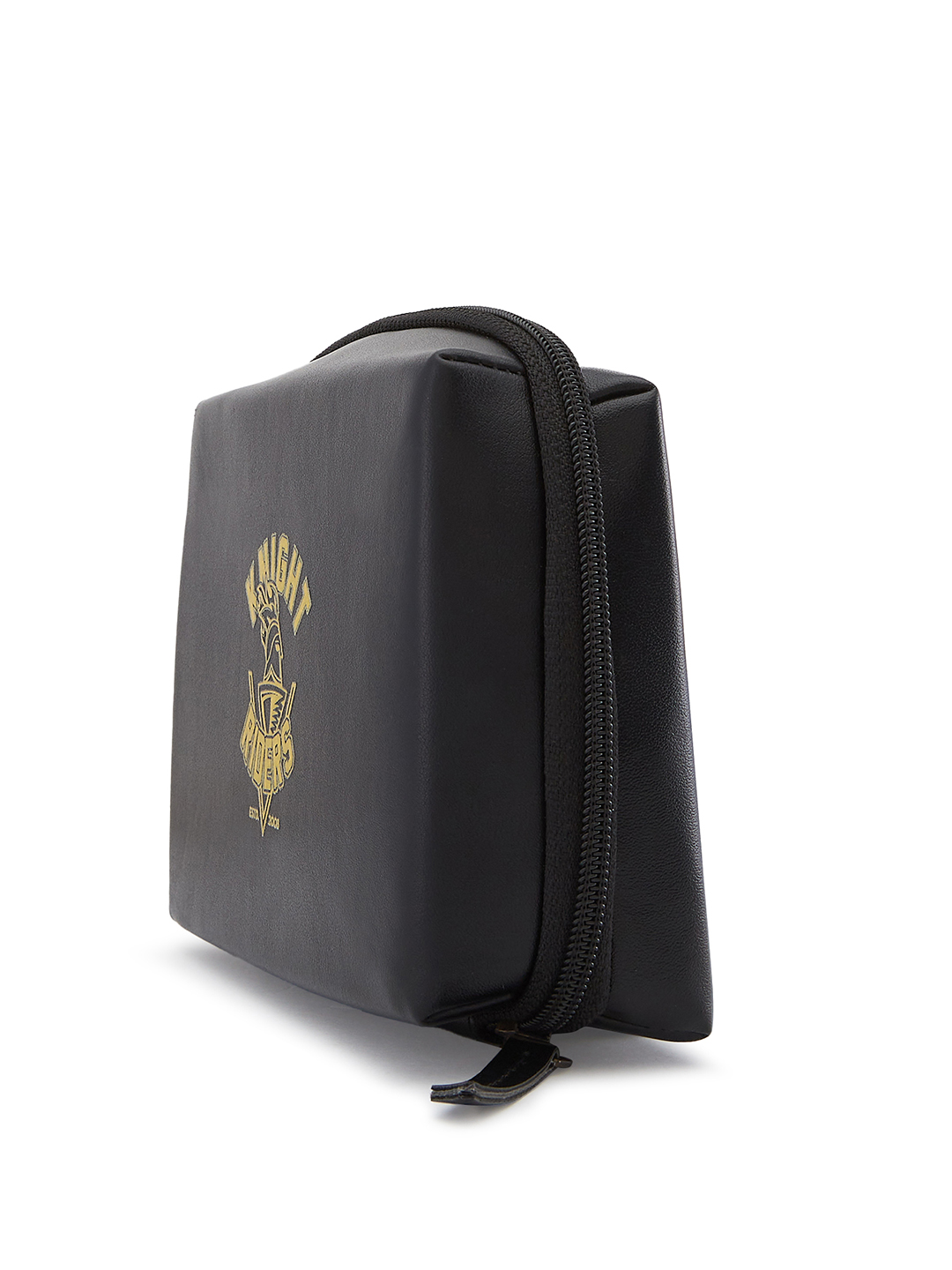 Kolkata Knight Riders Portable Electronics Accessories and Gadget Organizer Bag with Multi Compartments (Black/Yellow) (9)