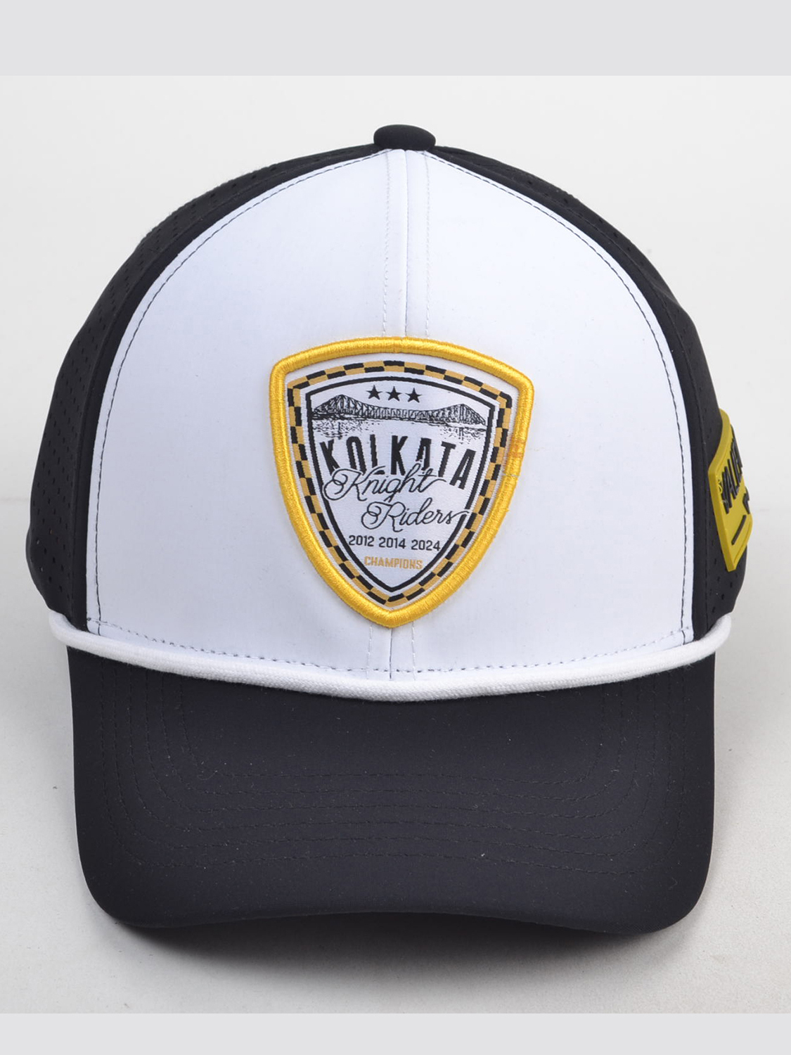 Kolkata Knight Riders Rope Collection Ultra Luxury Fabric Black White Cap