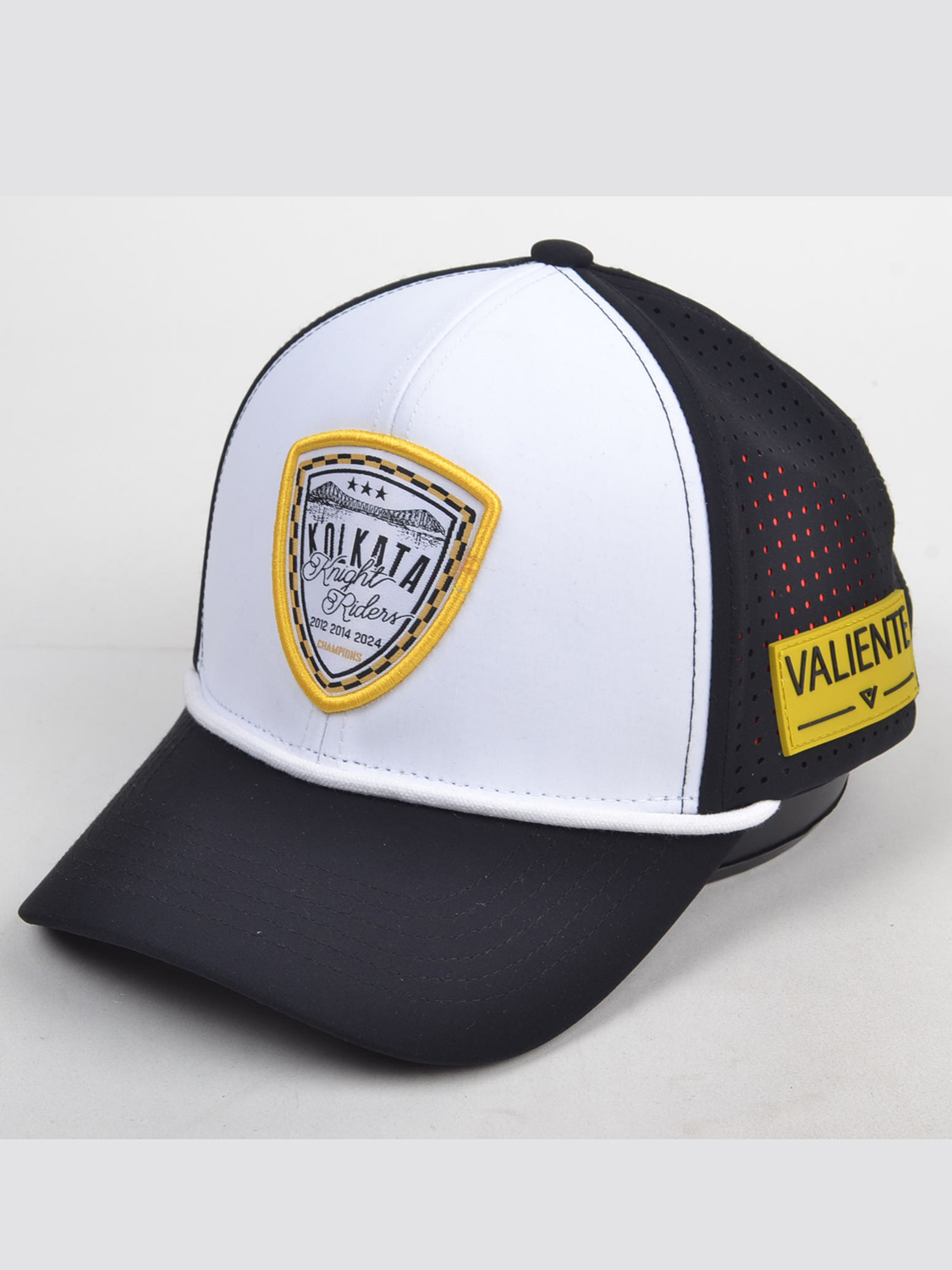 Kolkata Knight Riders Rope Collection Ultra Luxury Fabric Black White Cap (2)