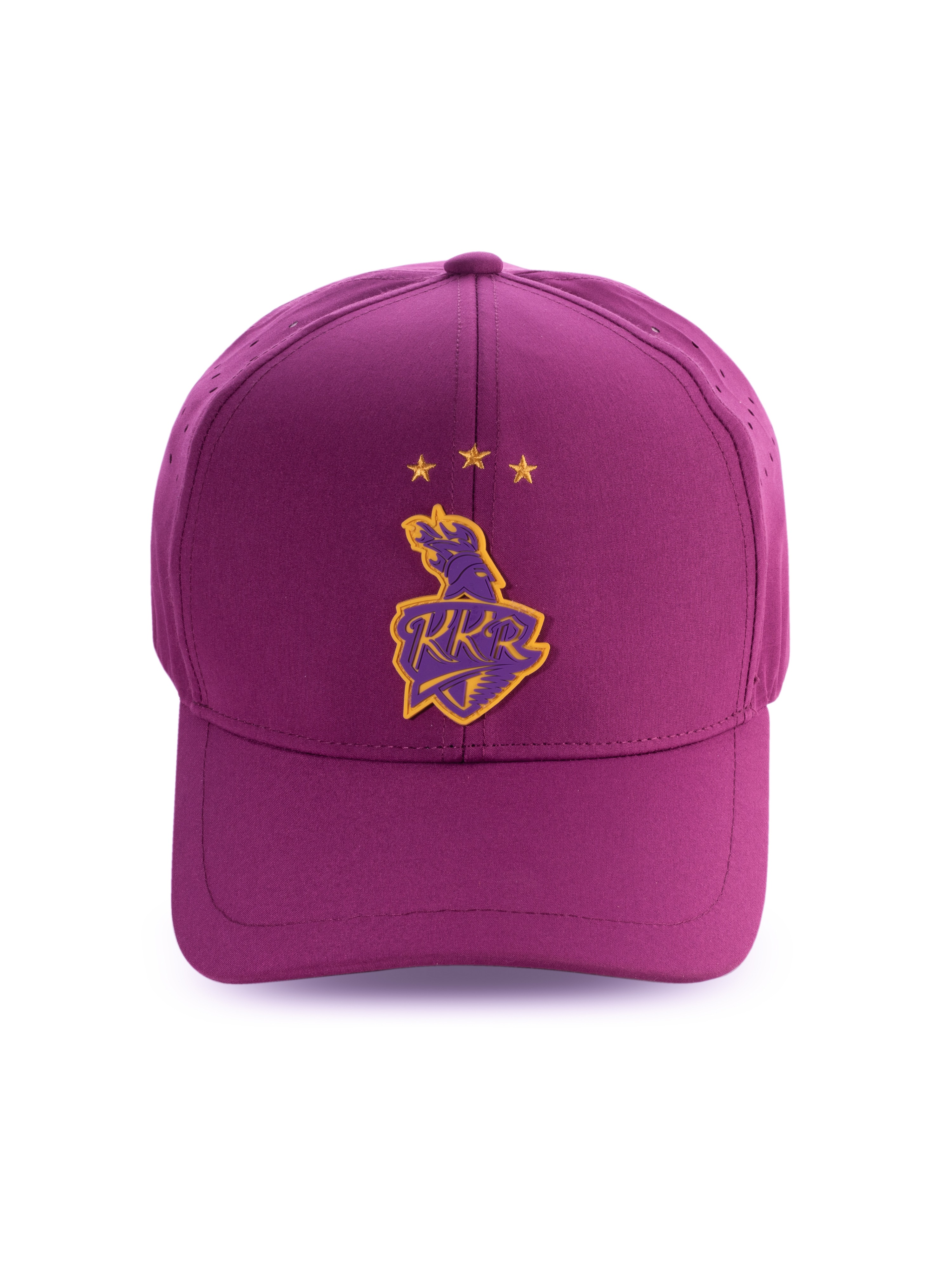 Stylish Purple Flexfit Cap With A Rubber Logo, Combining Comfort, Snug Fit