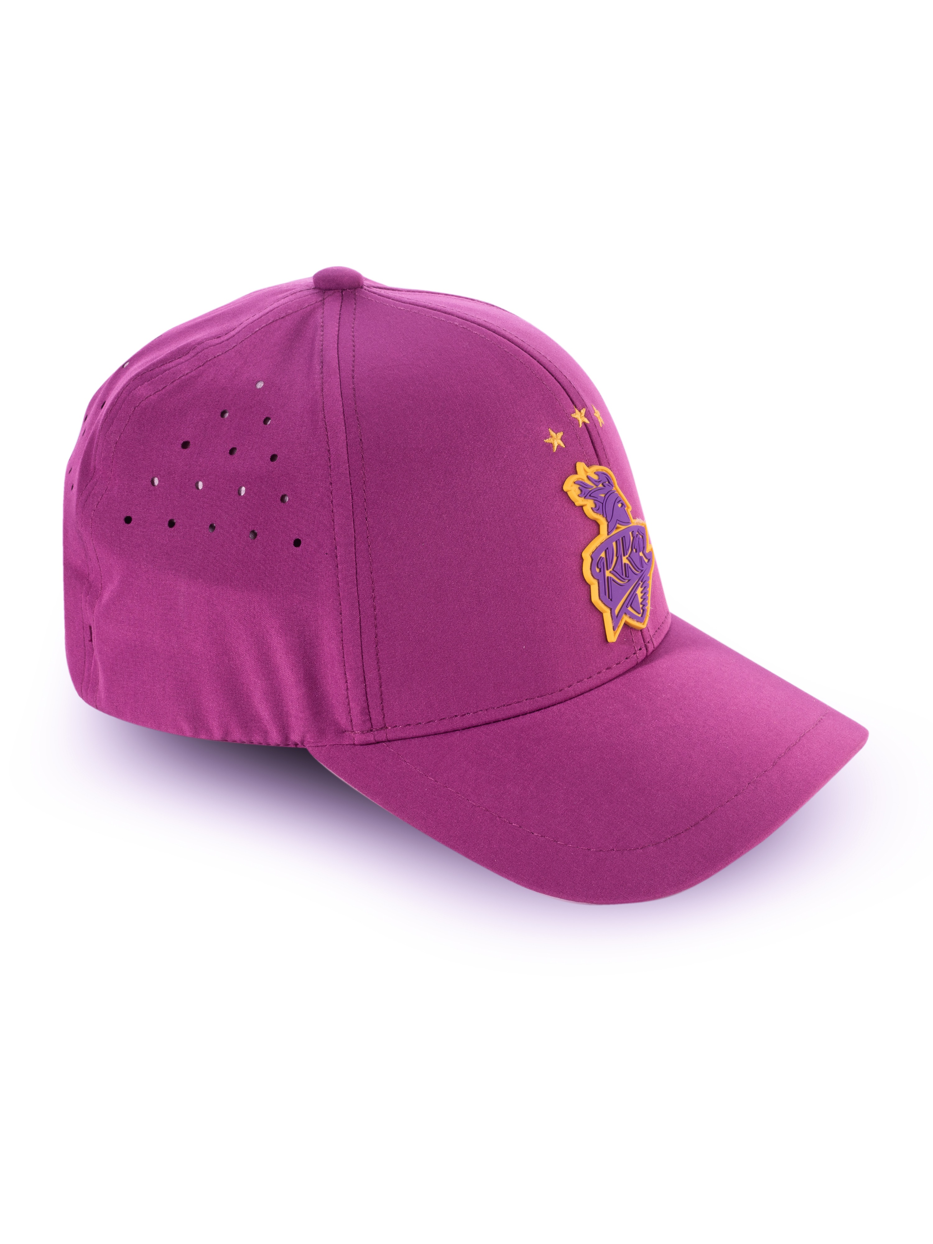 Kolkata Knight Riders Stylish Purple Flexfit Cap With A Rubber Logo, Combining Comfort, Snug Fit (2)