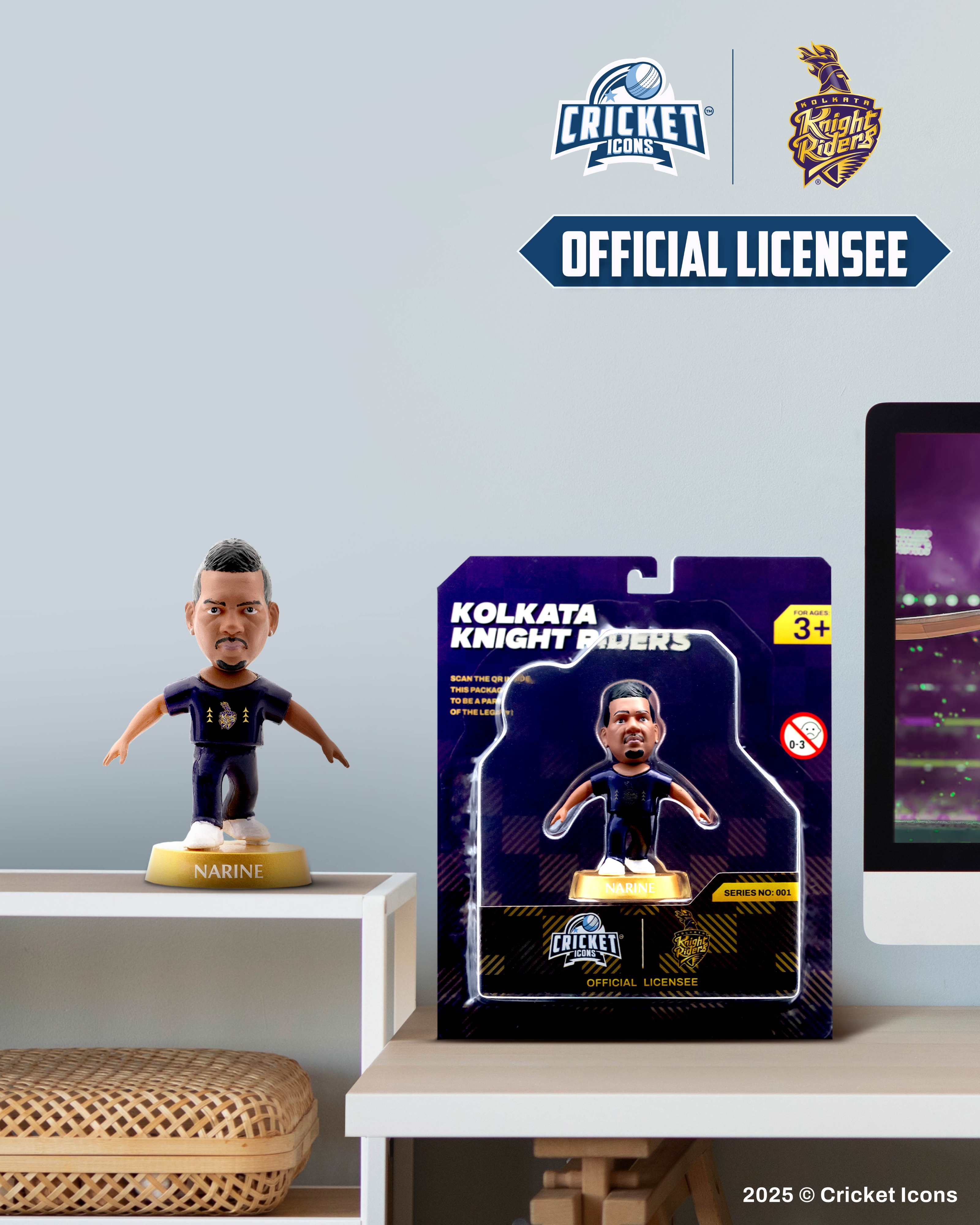 Kolkata Knight Riders Sunil Narine Kolkata Knight Riders Collectible Miniature