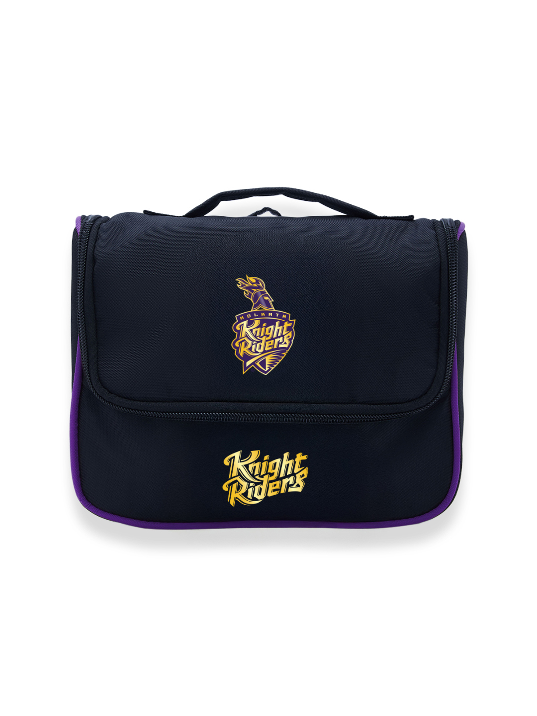Kolkata Knight Riders Travel Organizer For Shaving Kit and Cosmetics Toiletry Kit Bag with Large Storage Compartments (B (1)