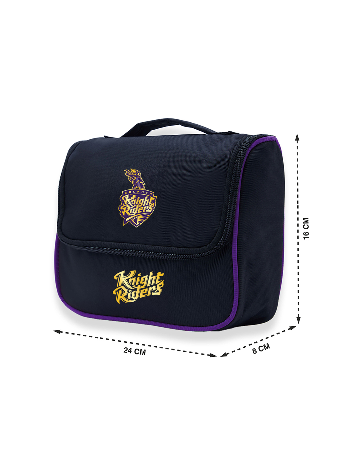 Kolkata Knight Riders Travel Organizer For Shaving Kit and Cosmetics Toiletry Kit Bag with Large Storage Compartments (B (10)