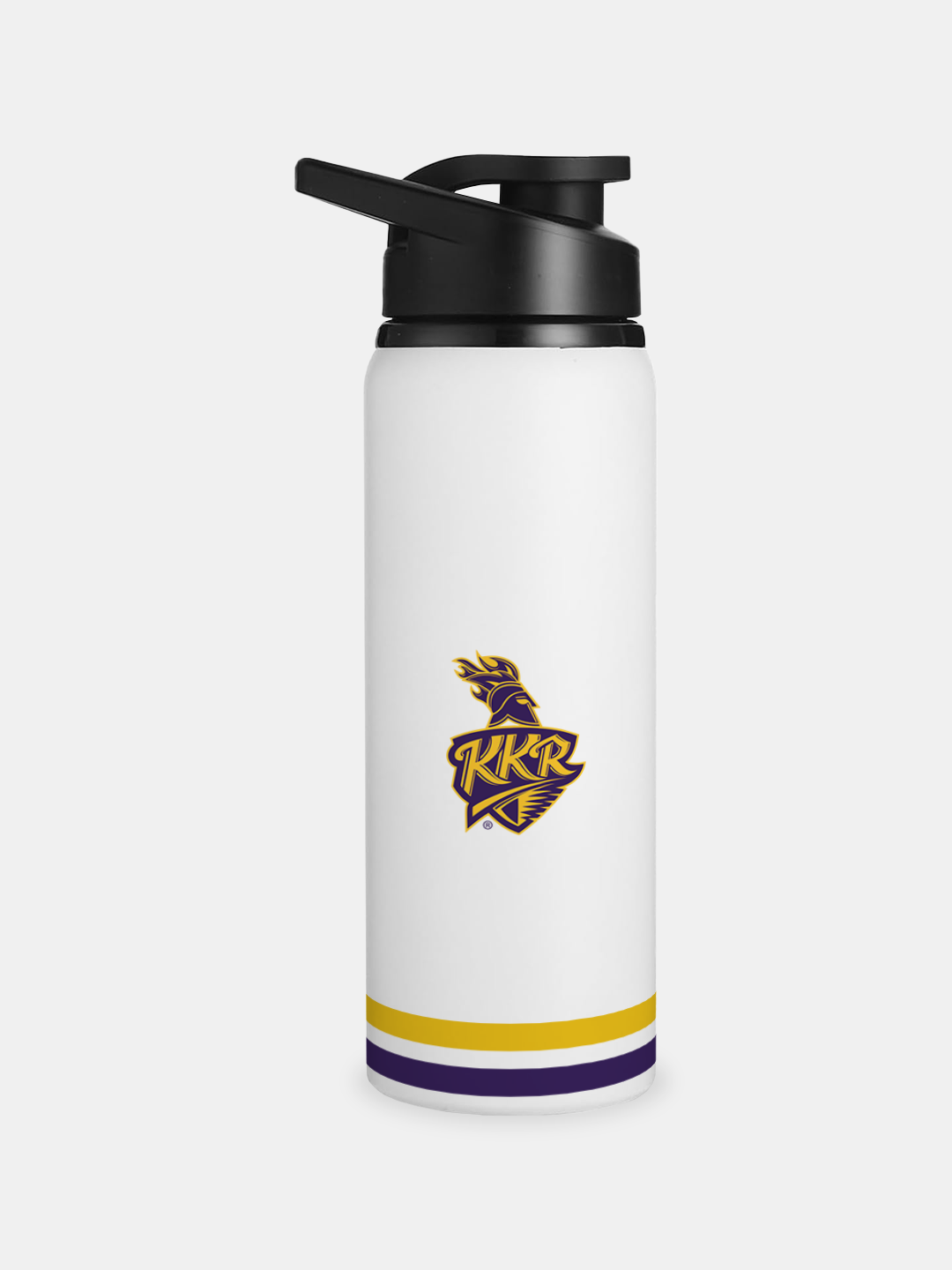 Kolkata Knight Riders White and Black Logo Printed Single Walled Aluminium Sports Sipper Bottle - 750 ML (2)