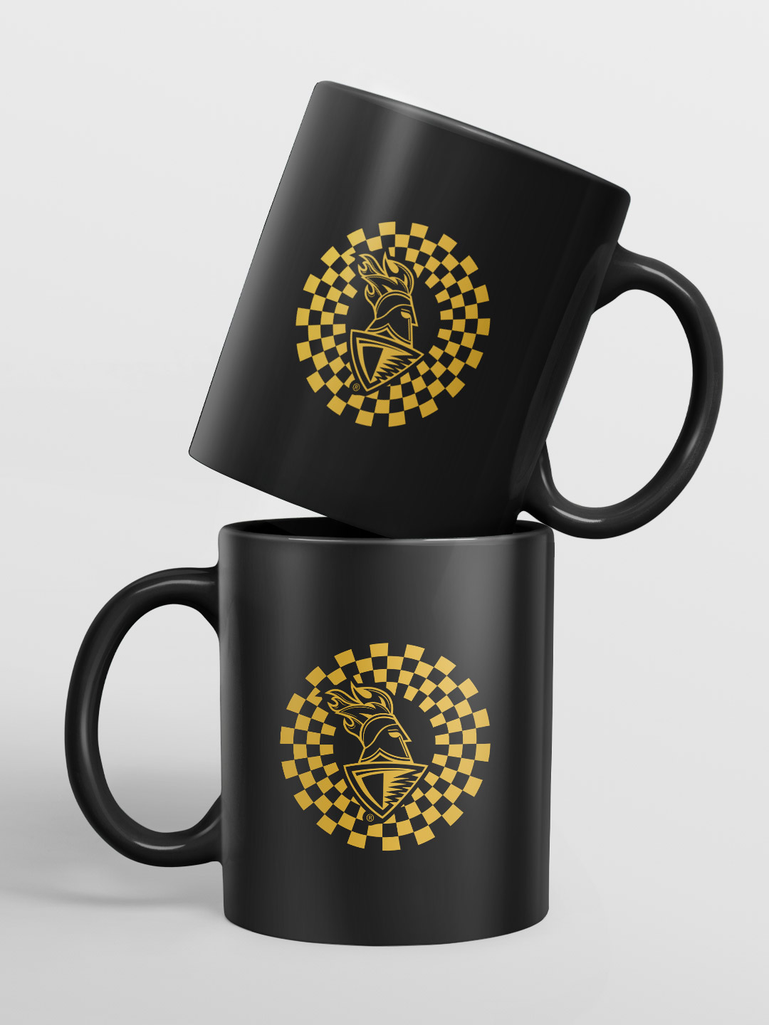 Ceramic Black Printed Mug, Microwave and Dishwasher Safe, Tea and Coffee Mug - 325 ml (Black/Gold) - Pack of 1
