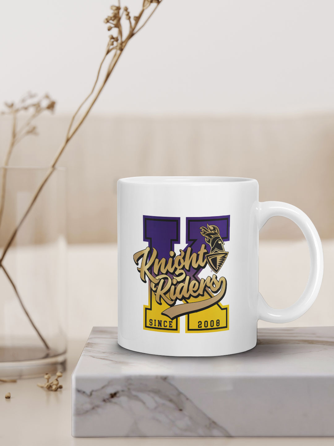 Kolkata Knight Riders Ceramic Glossy Printed Mug, Microwave and Dishwasher Safe, Tea and Coffee Mug - 325 ml (White) - P (2)