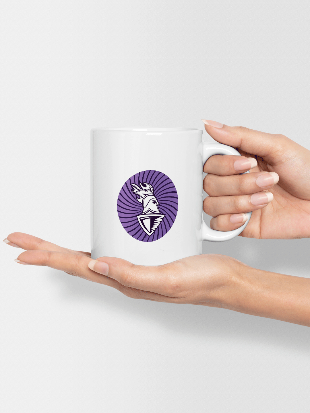 Kolkata Knight Riders White and Purple Logo Printed Ceramic Glossy Coffee Mug 325 ml - (Pack of 1) (2)